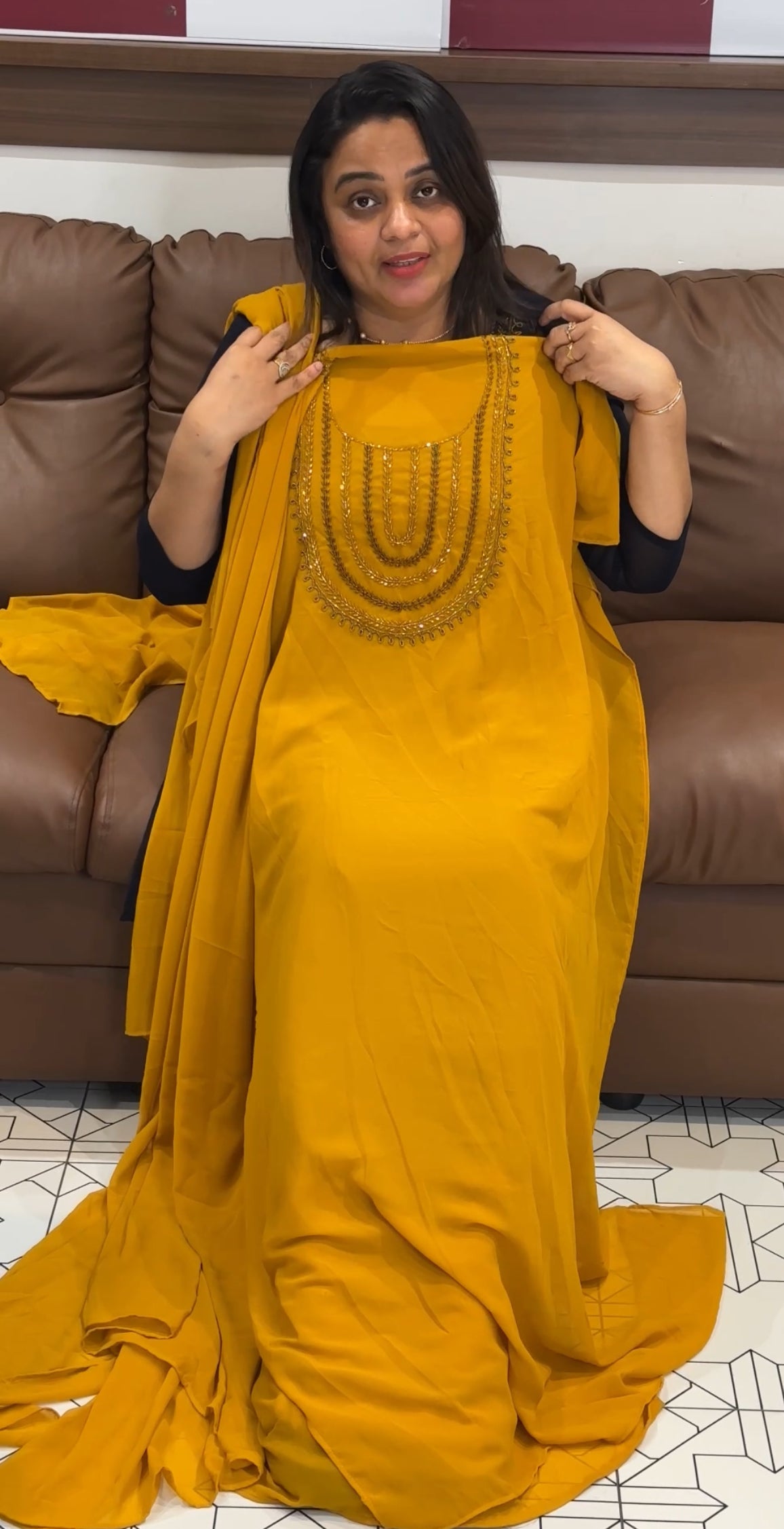 IHA'S IN-HOUSE GEORGETTE UNSTITCHED SALWAR SUITS - IHA 27865