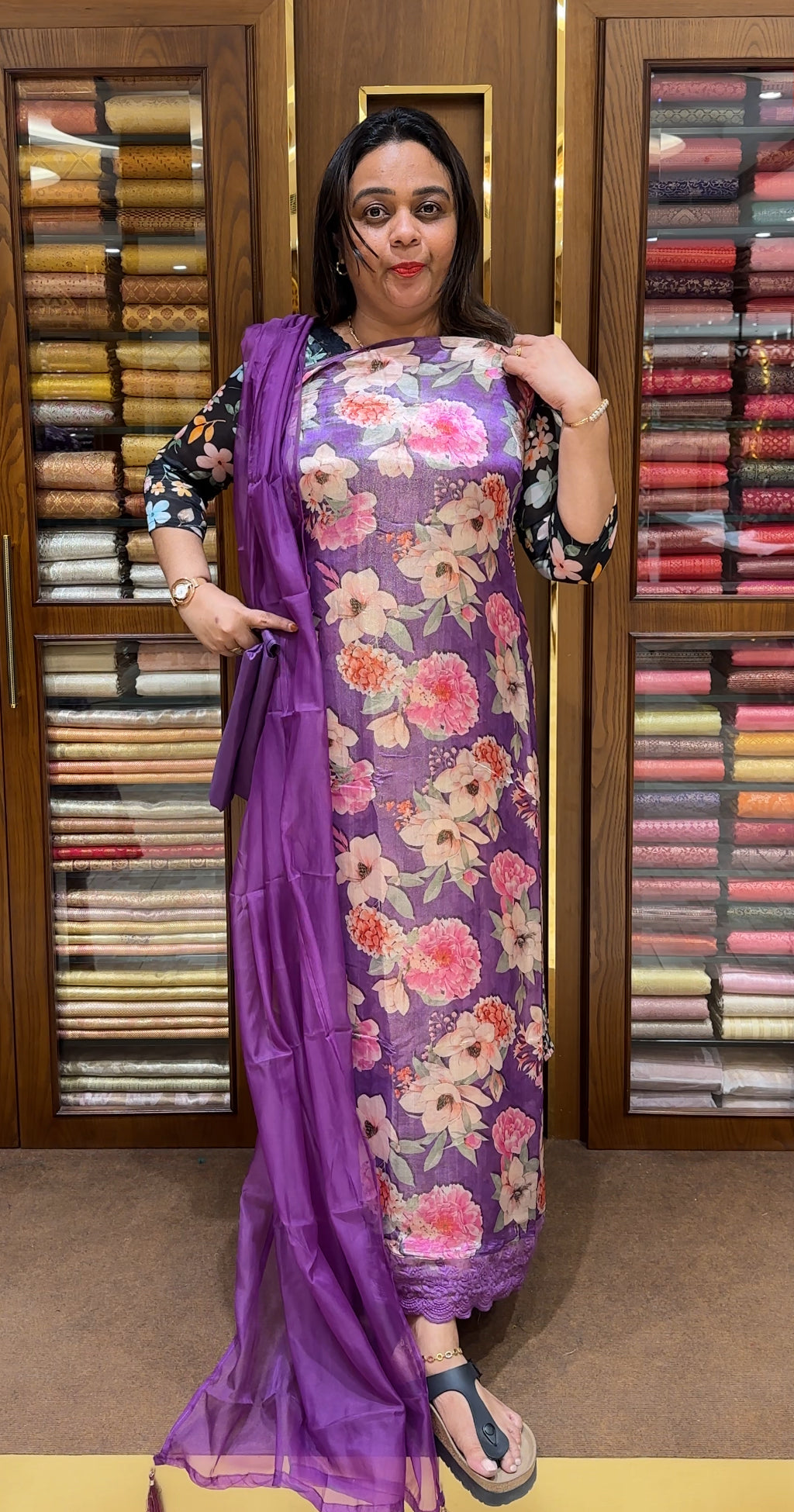 BANARASI TISSUE UNSTITCHED SALWAR SUITS - IHA 22642