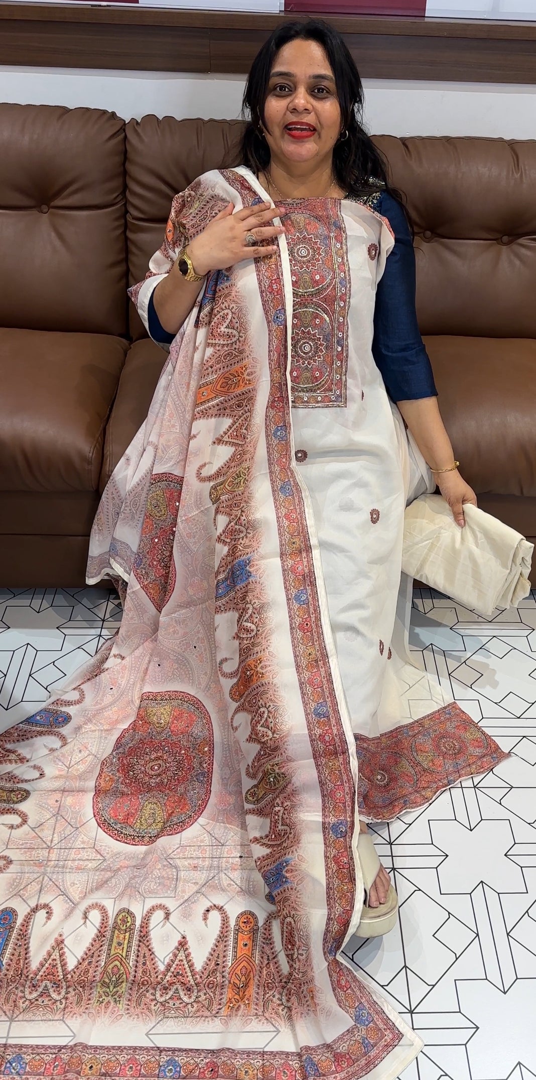 SHIMMER VICHITRA UNSTITCHED SALWAR SUITS - IHA 22811