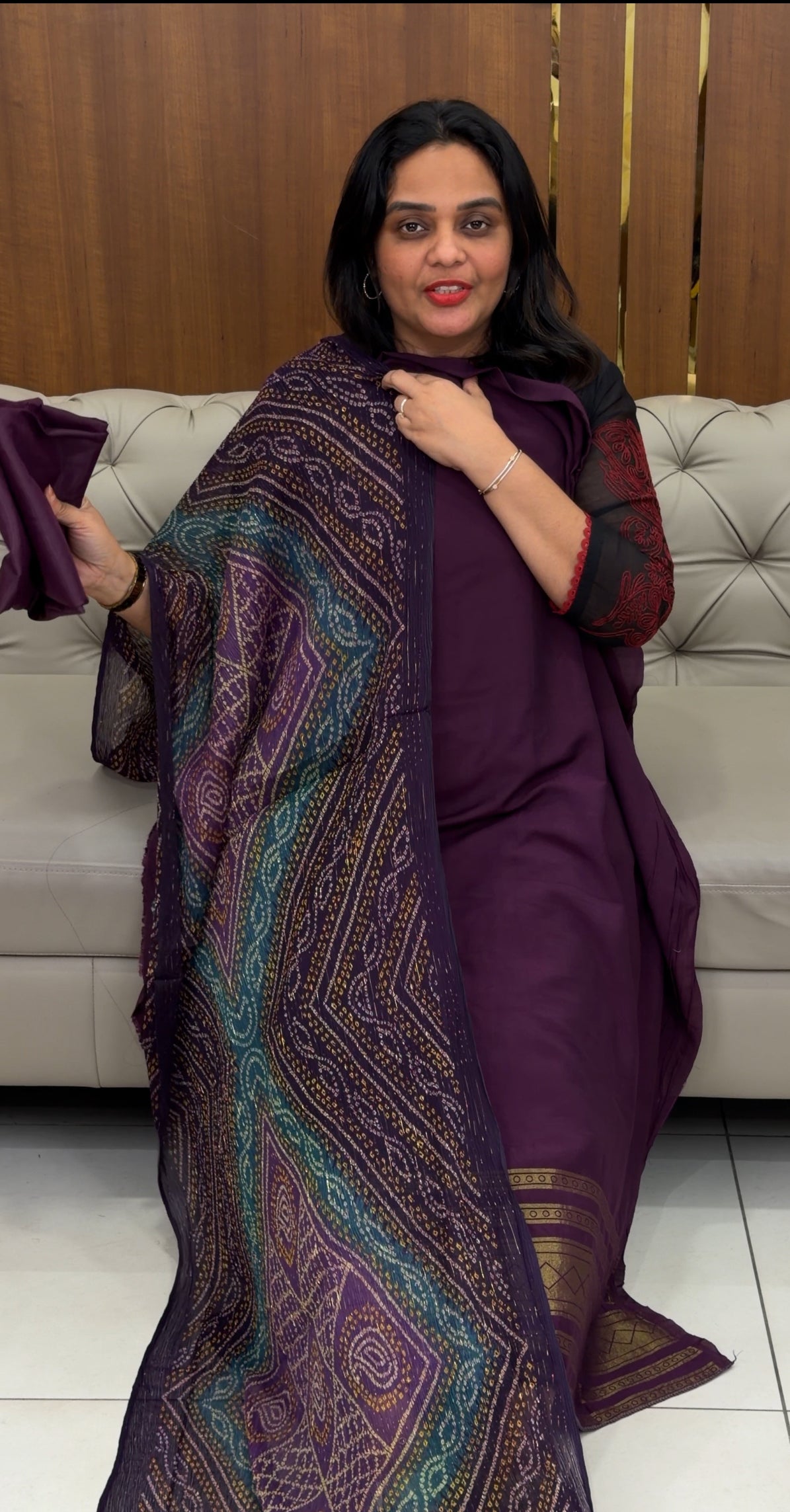 MUL CHANDERI UNSTITCHED SALWAR SUITS - IHA 30926