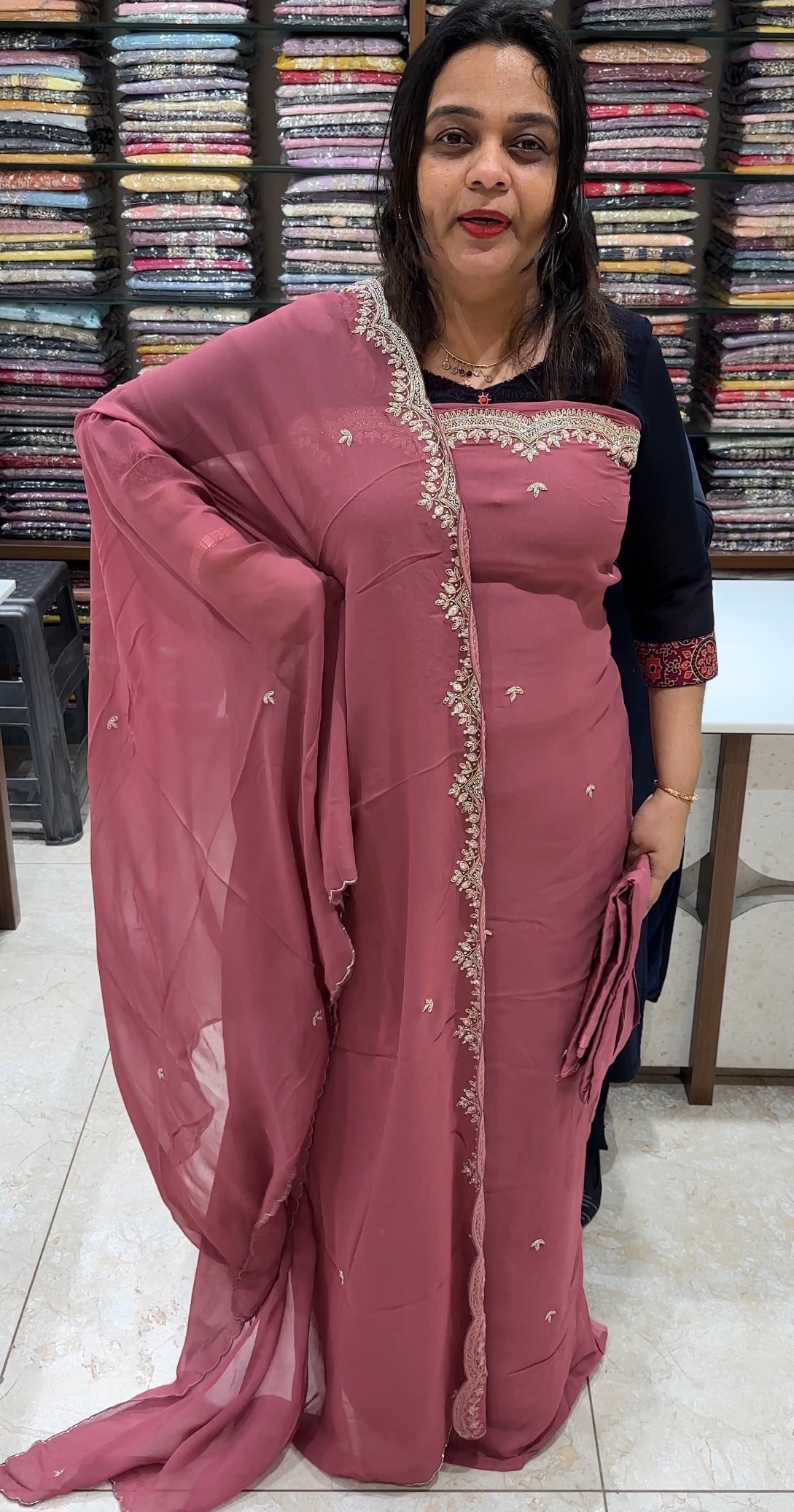 PREMIUM UNSTITCHED SALWAR SUITS - IHA 23040