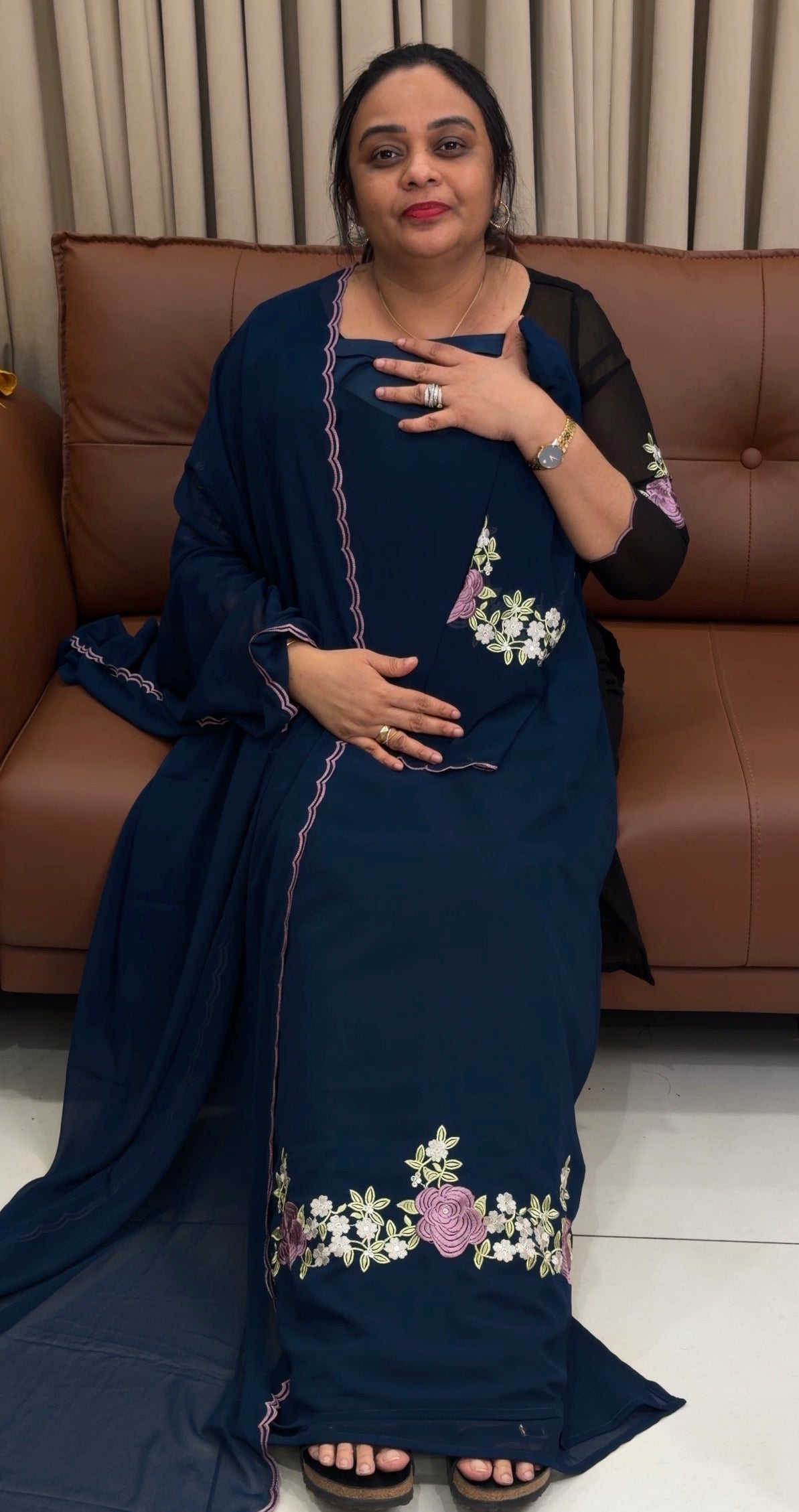 FORWARD FAUX GEORGETTE UNSTITCHED SALWAR SUITS - IHA 34726