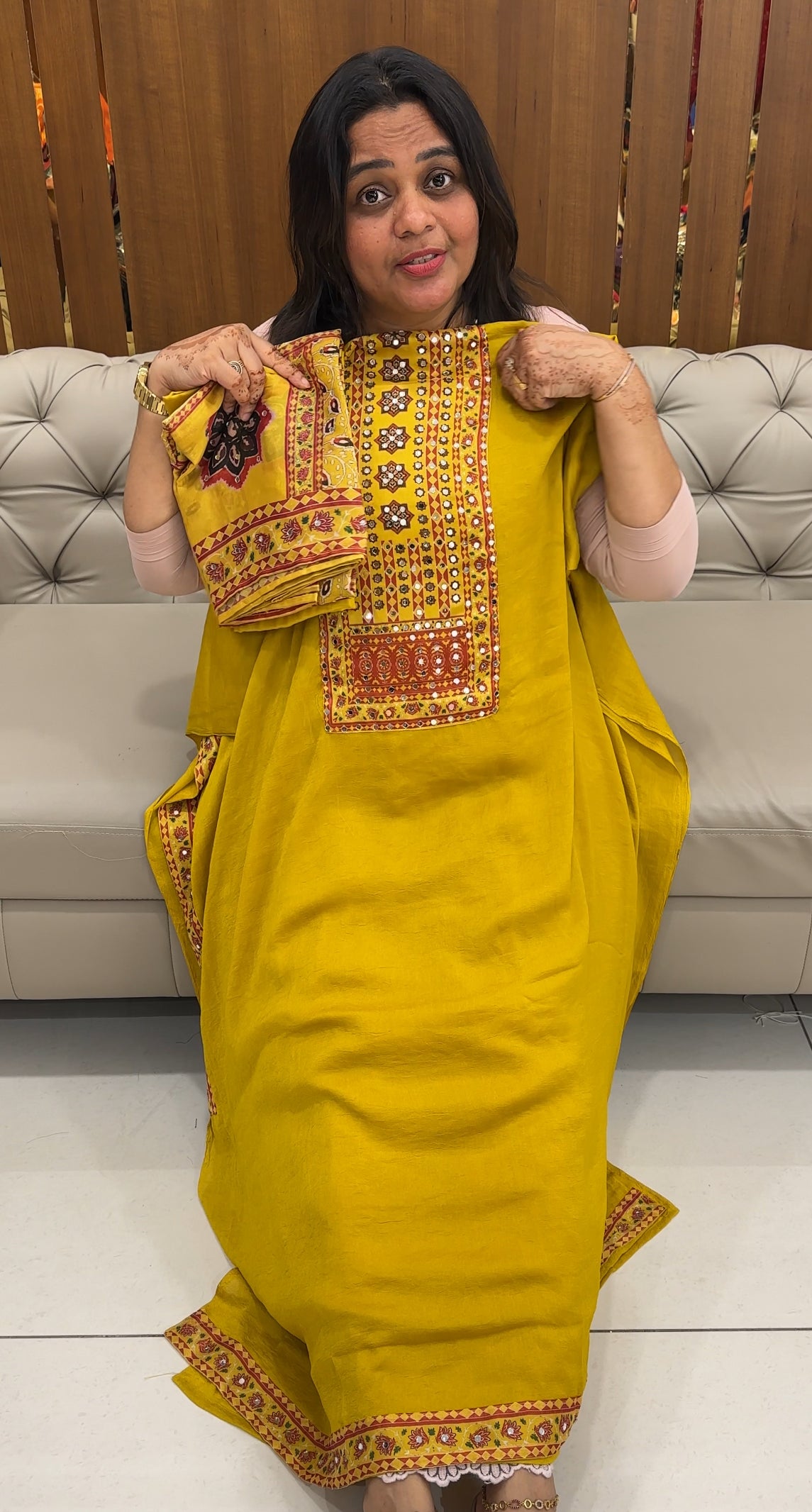 SEMI RAW SILK UNSTITCHED SALWAR SUITS - IHA 27484