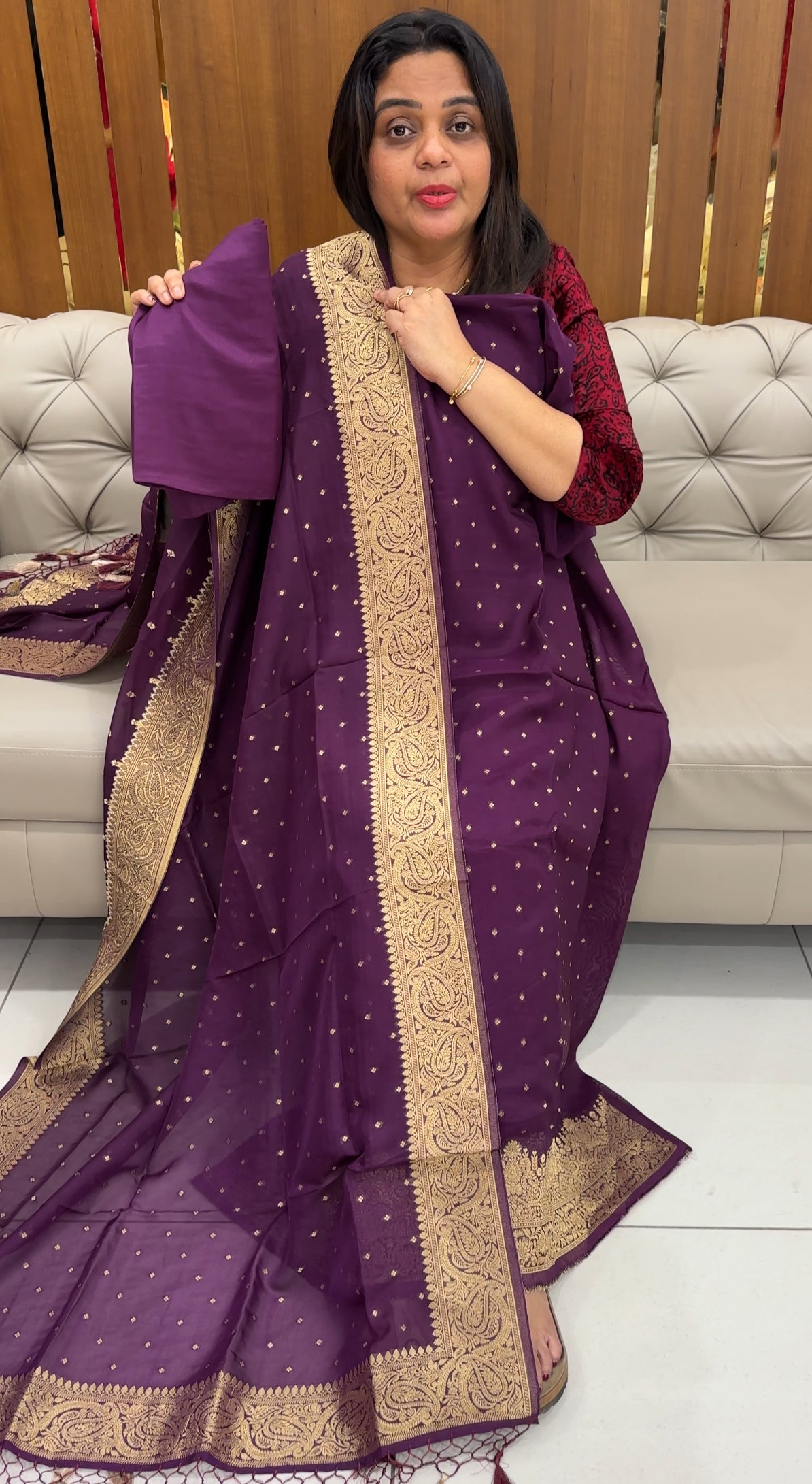 VISCOSE ORGANSA UNSTITCHED SALWAR SUITS - IHA 26394