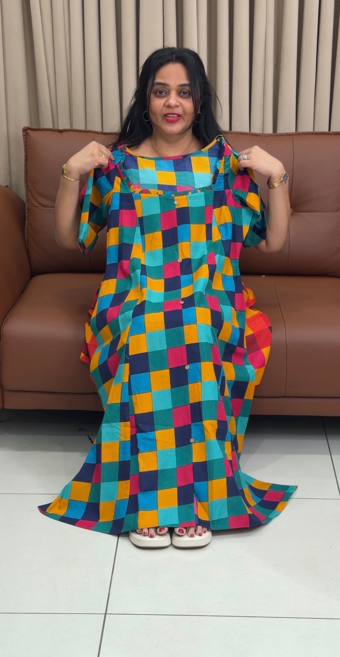 IHA'S IN-HOUSE CHECK FROCKS - IHA 34593