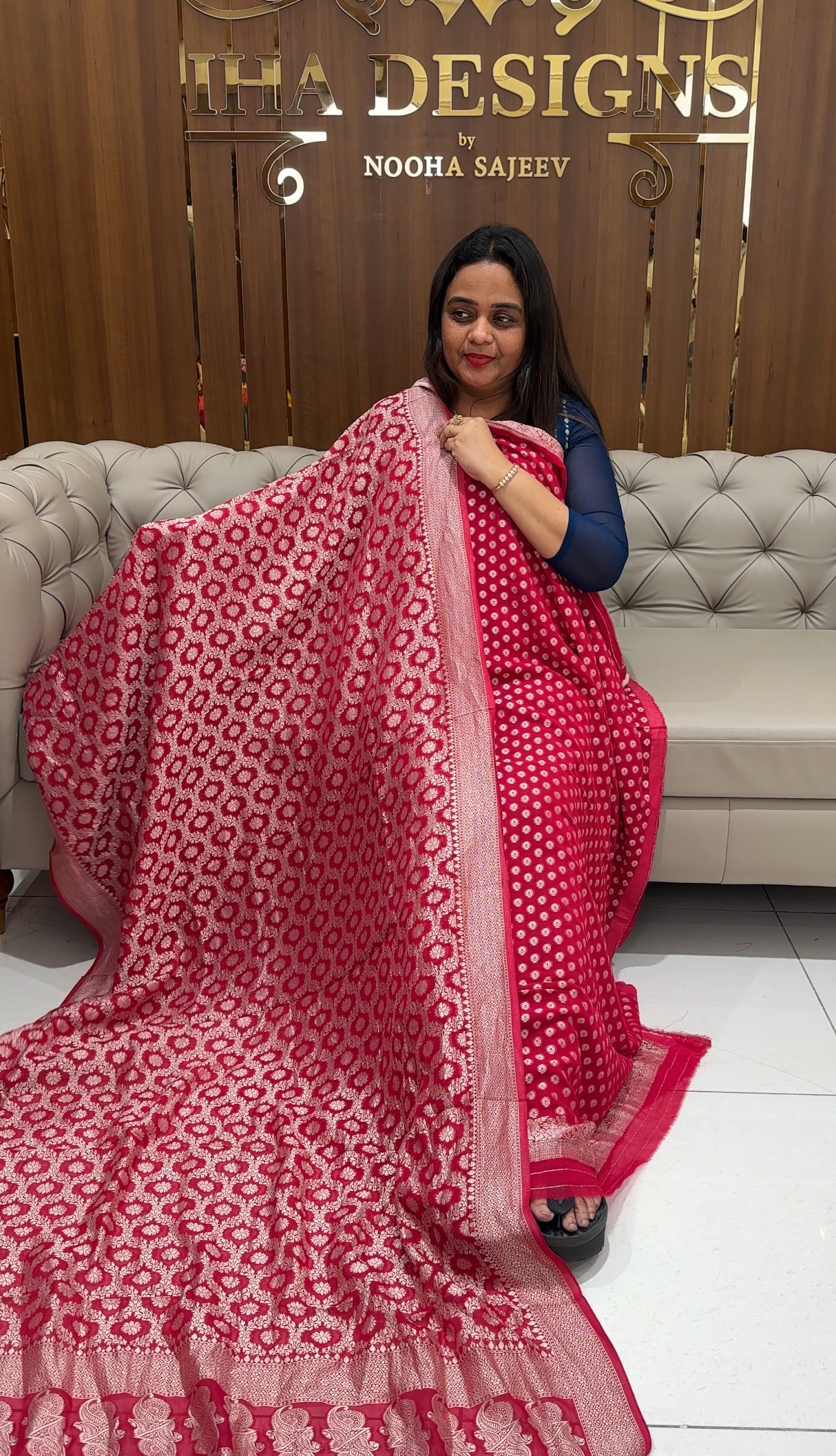 VISCOSE GEORGETTE UNSTITCHED SALWAR SUITE SUITE - IHA 23311