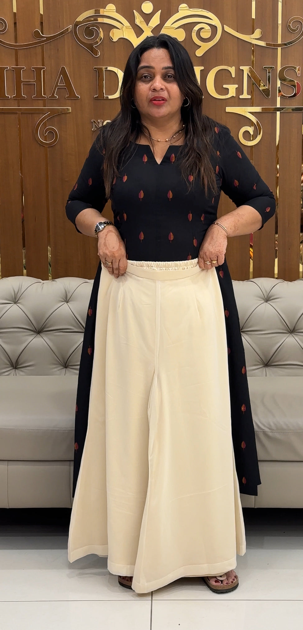 IHA'S IN-HOUSE SKIRT PALAZZO - IHA 27588