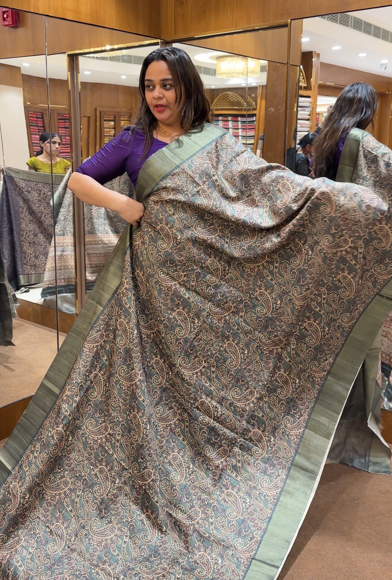 SEMI TUSSUR SAREES - IHA 23119