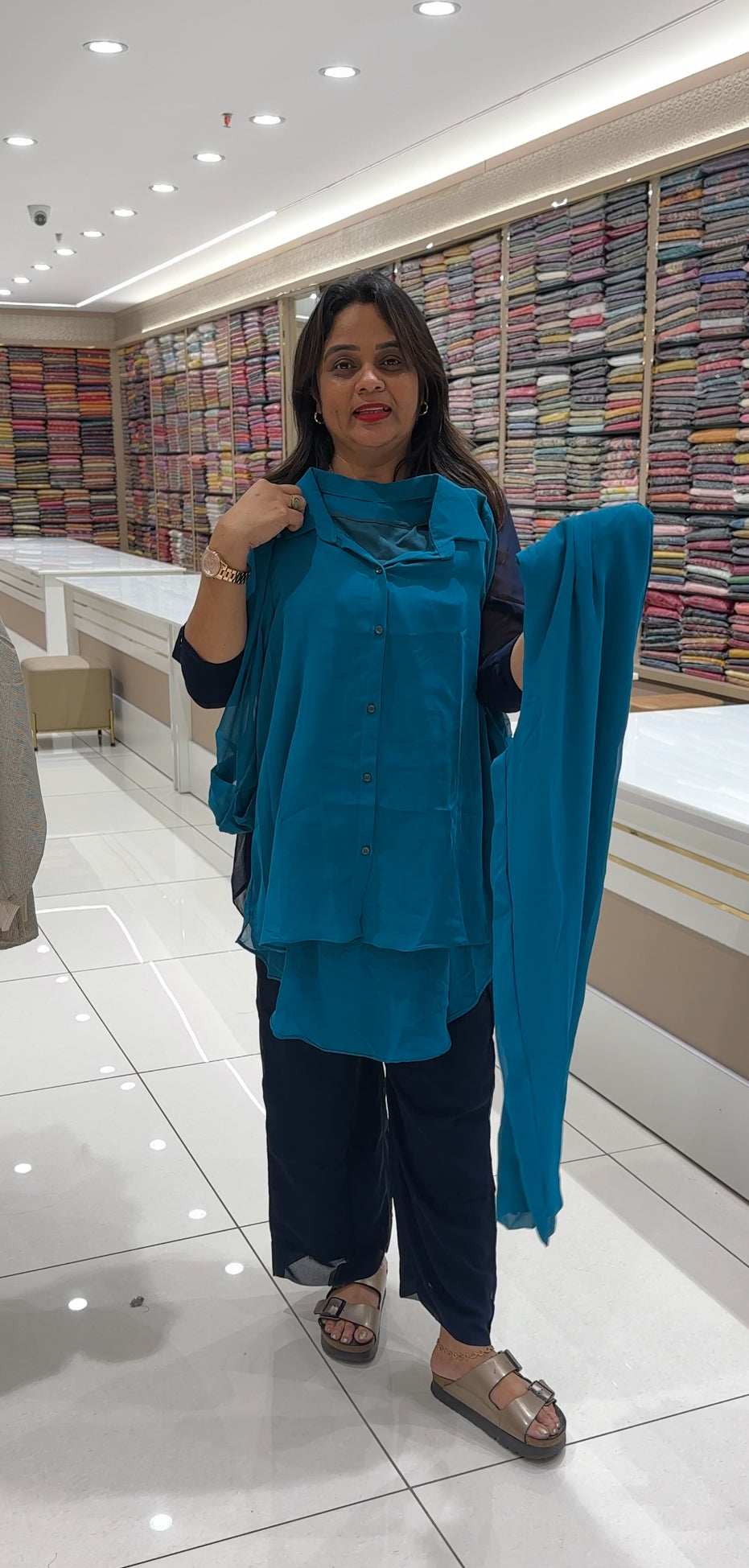 IHA'S IN-HOUSE GEORGETTE CO-ORDS SETS - IHA 33320