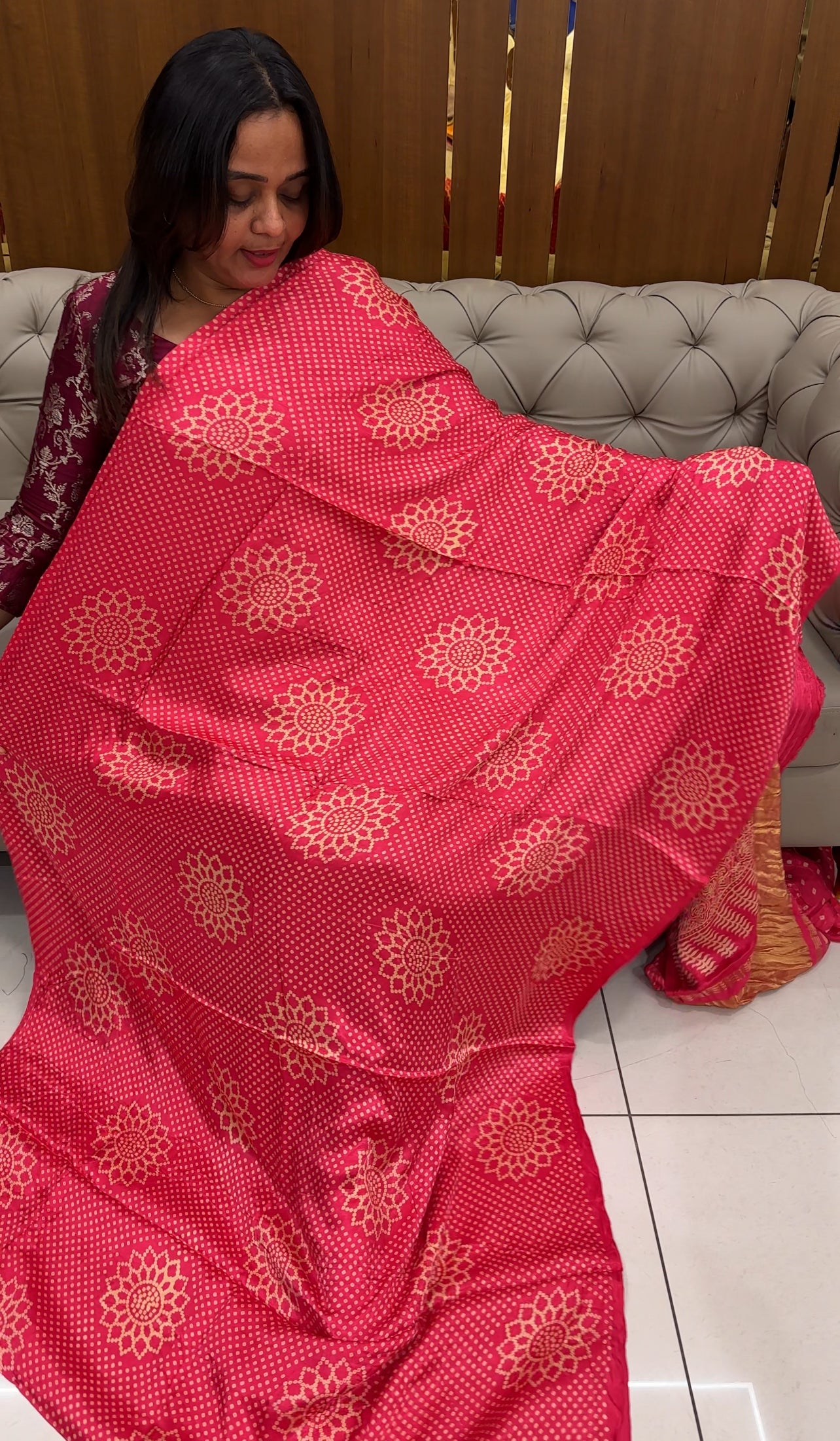 PRINTED MODAL SILK SAREES - IHA 27517