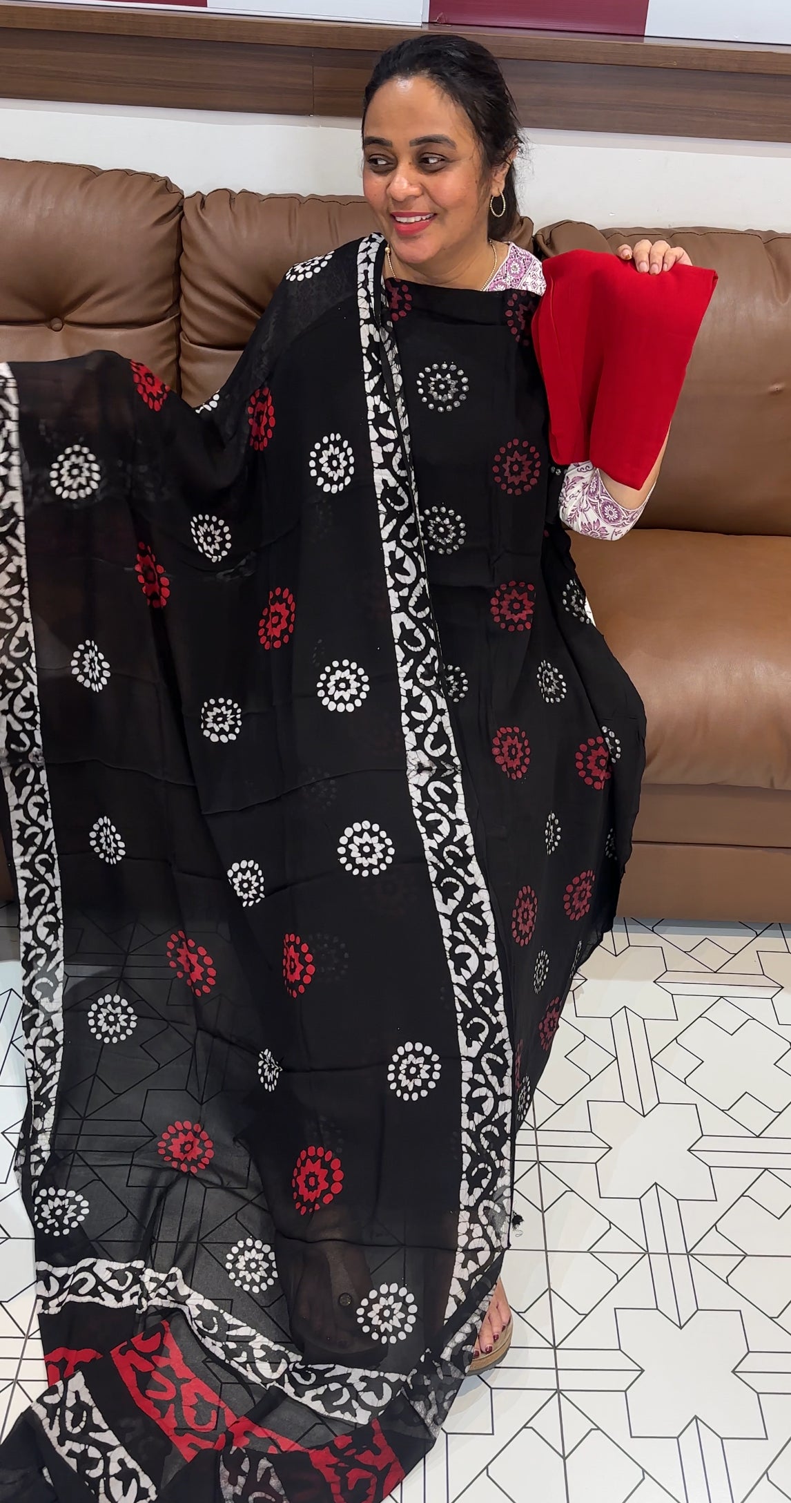 BATIK PRINTED UNSTITCHED SALWAR SUITS - IHA 26419
