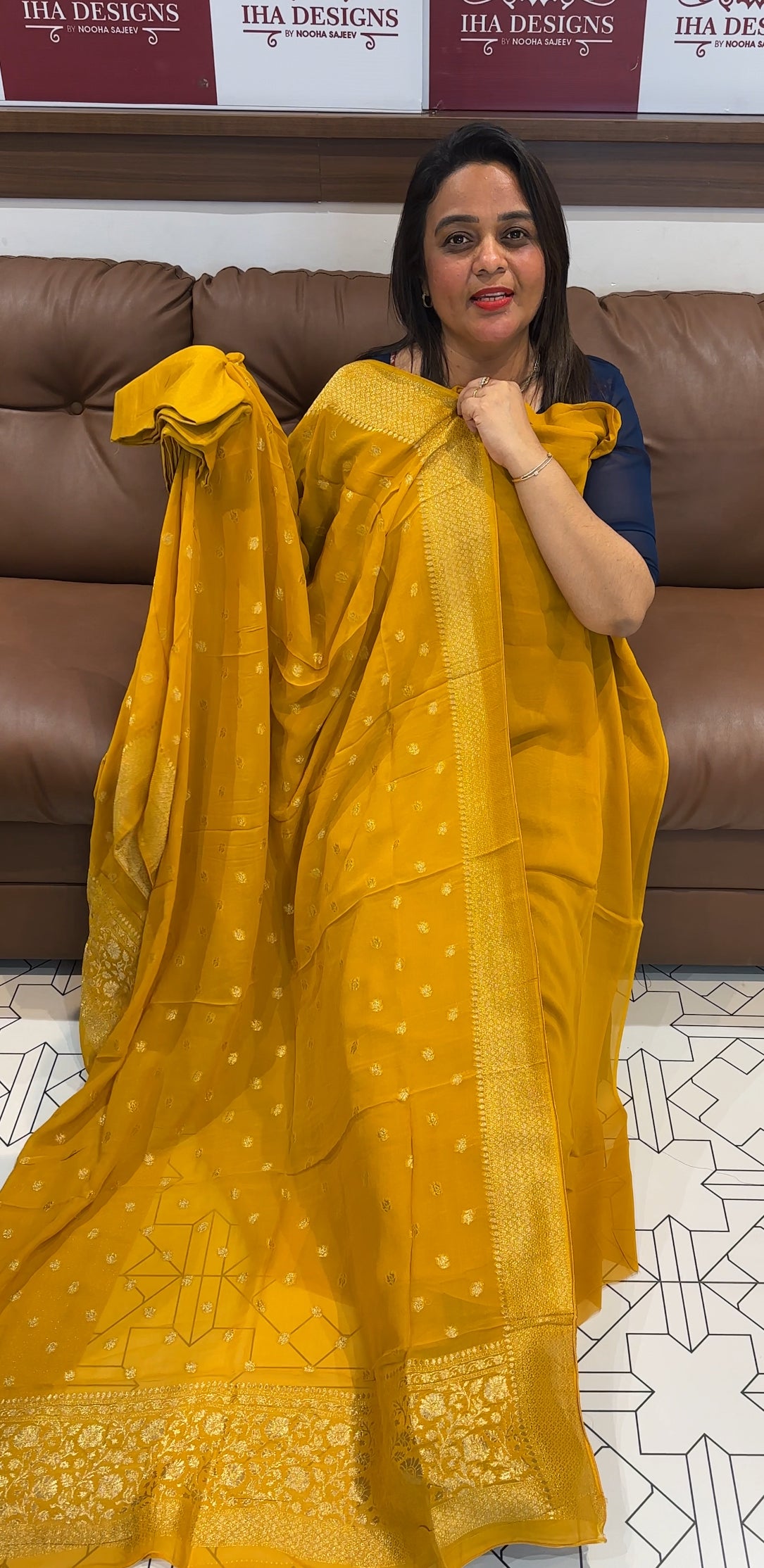 GEORGETTE UNSTITCHED SALWAR SUITS - IHA 25416