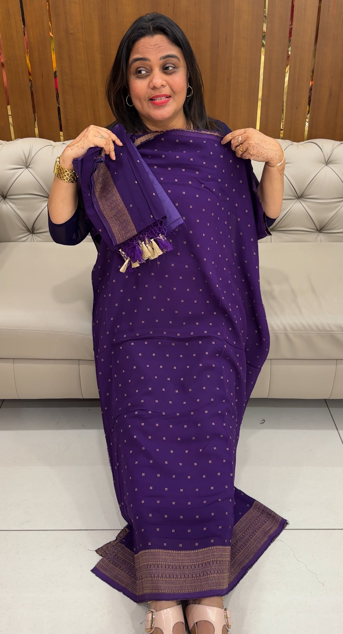 VISCOSE GEORGETTE UNSTITCHED SALWAR SUITS - IHA 27550