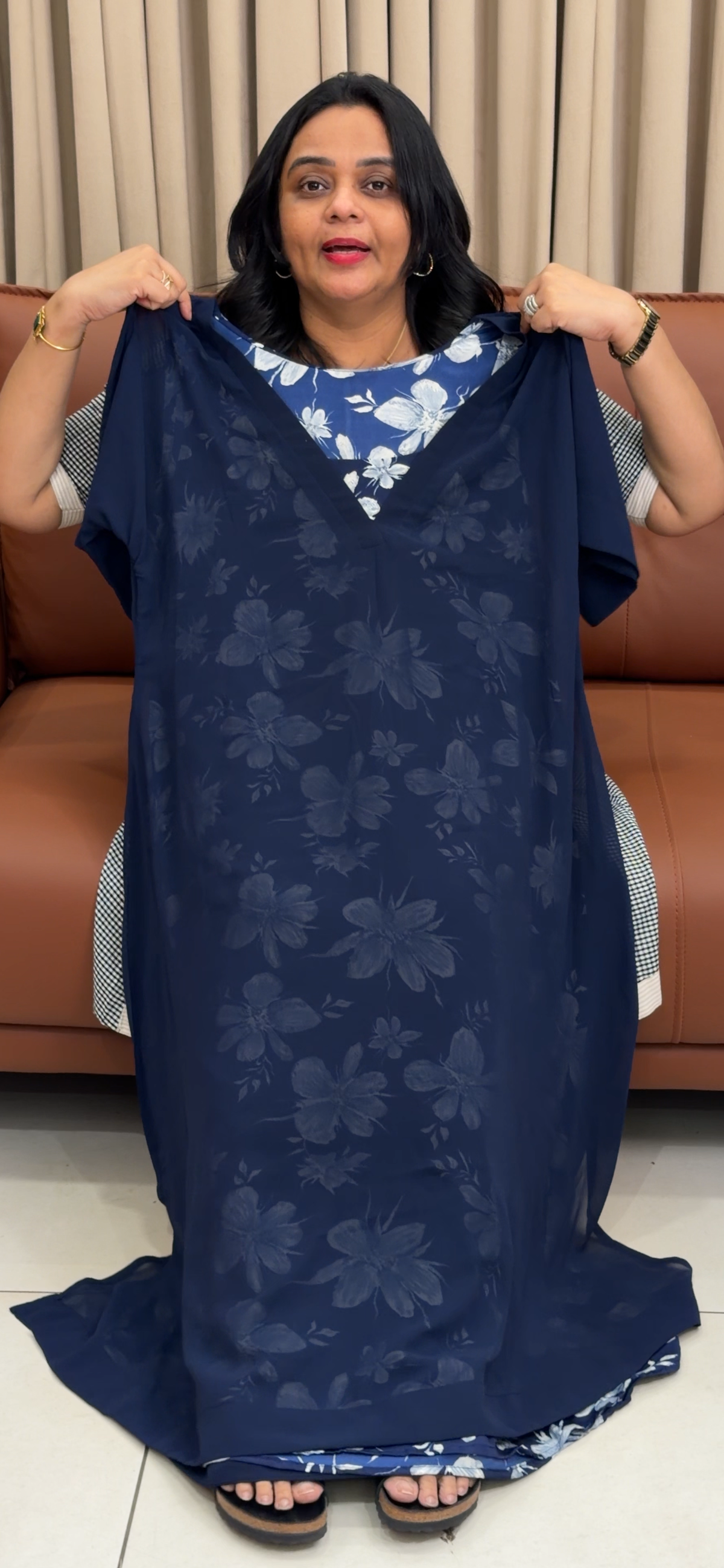 IHA'S IN-HOUSE PRINTED KAFTAN TOPS - IHA 35179