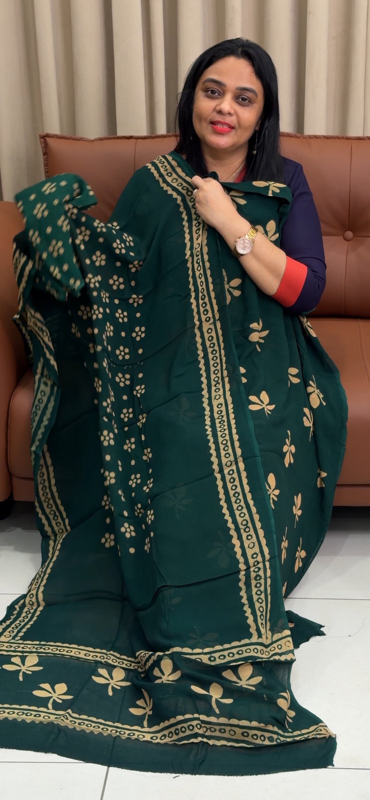 VISCOSE GEORGETTE UNSTITCHED SALWAR SUITS - IHA 35411