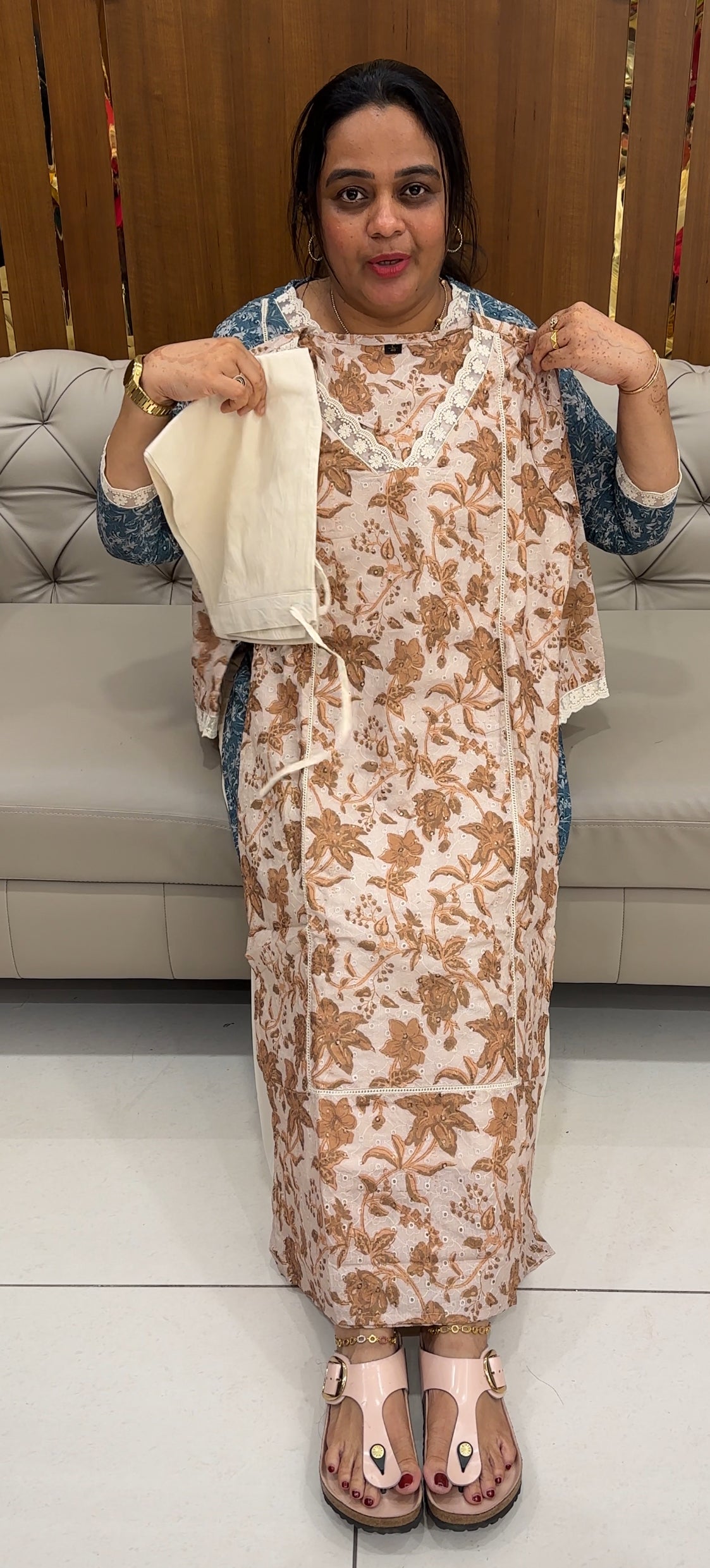 PRINTED COTTON TOP AND BOTTOM - IHA 27621