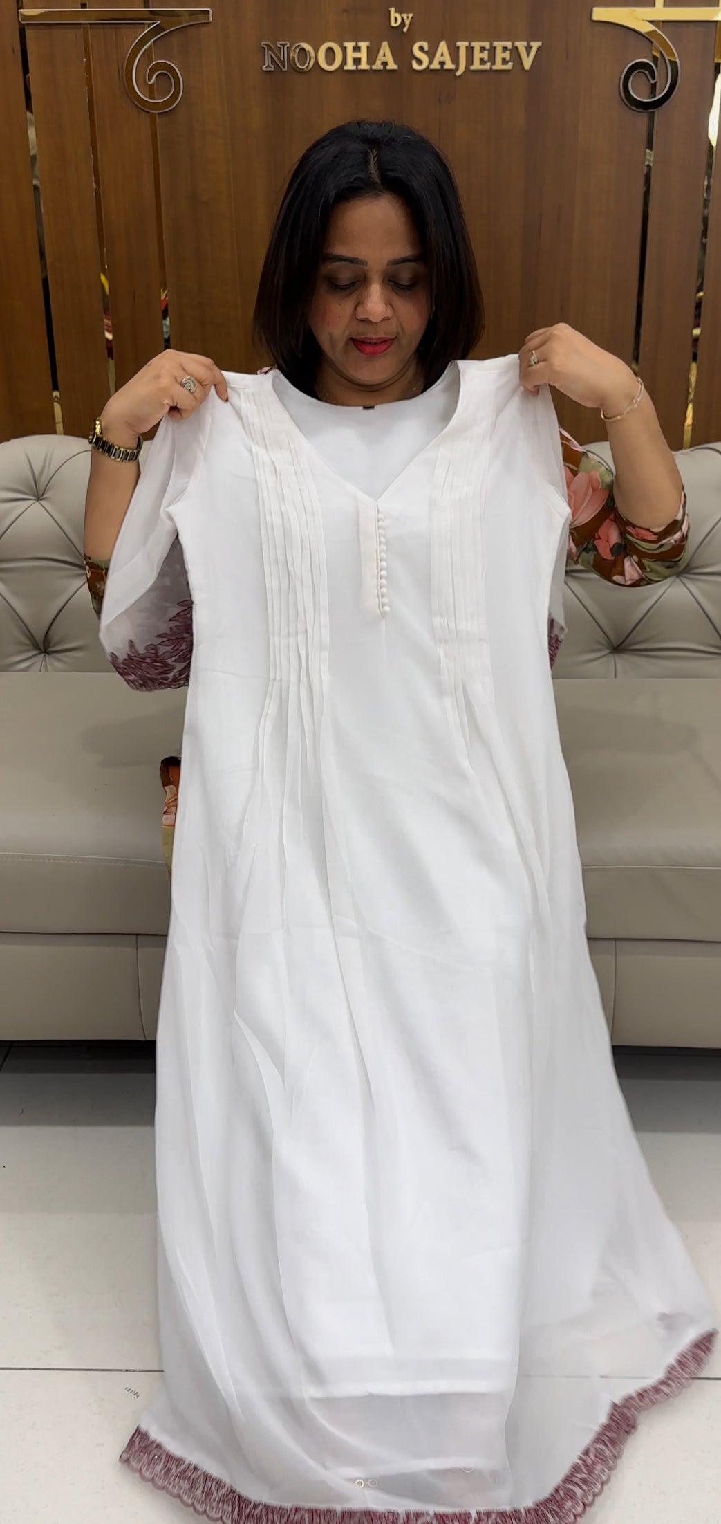 FAUX GEORGETTE ALINE TOPS - IHA 25325