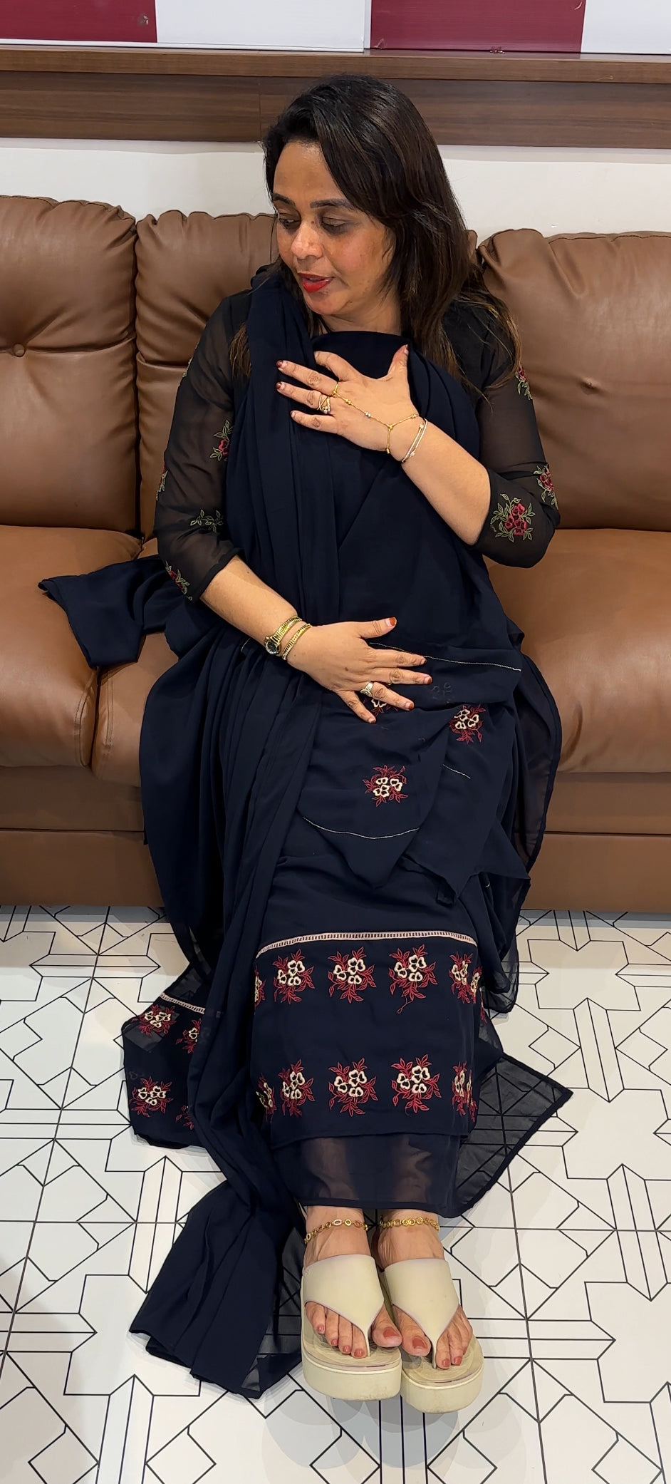 IHA'S IN-HOUSE DESIGNER TOP,.BOTTOM AND DUPATTA - IHA 24804