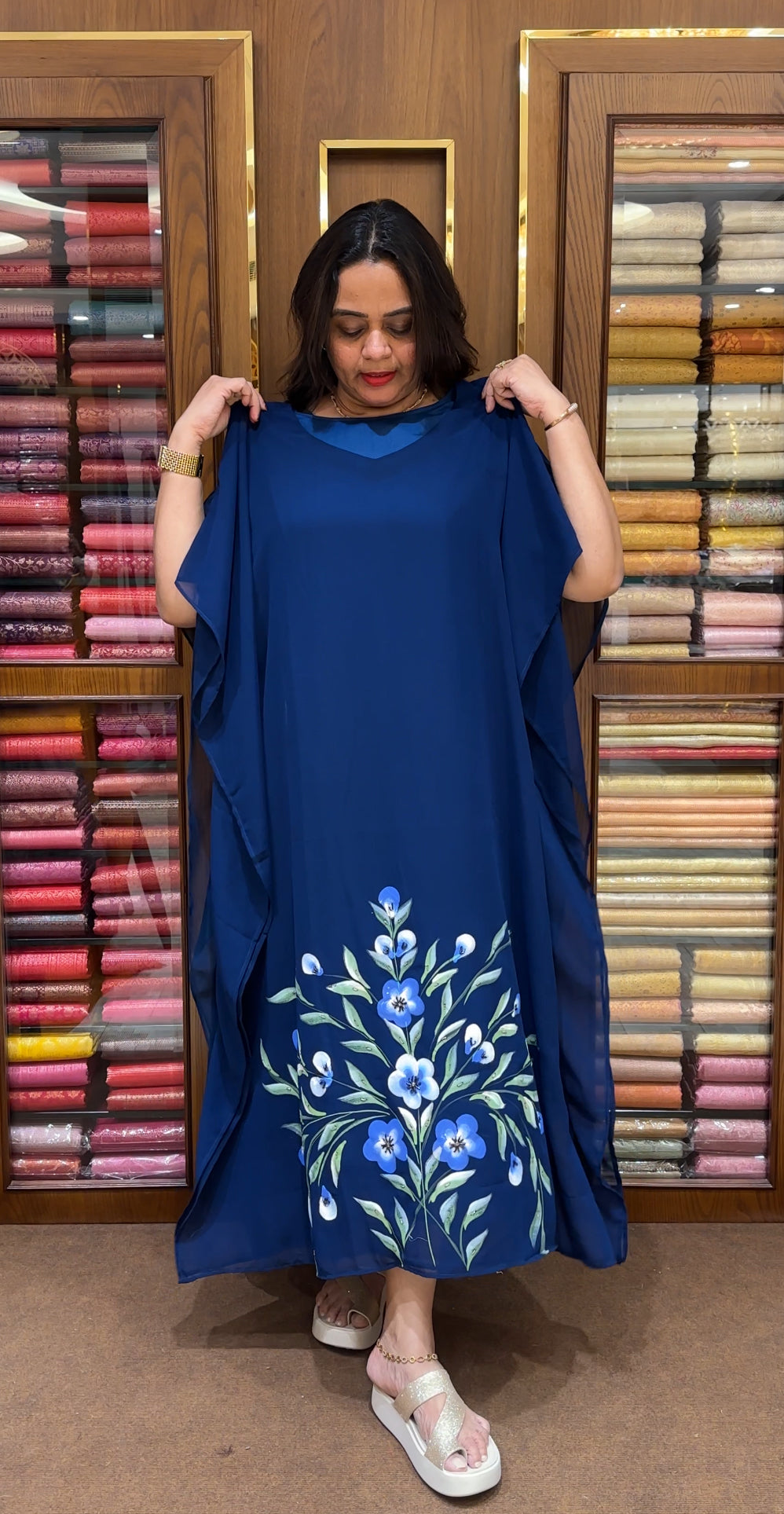 HAND PAINTED KAFTAN TOPS - IHA 24307