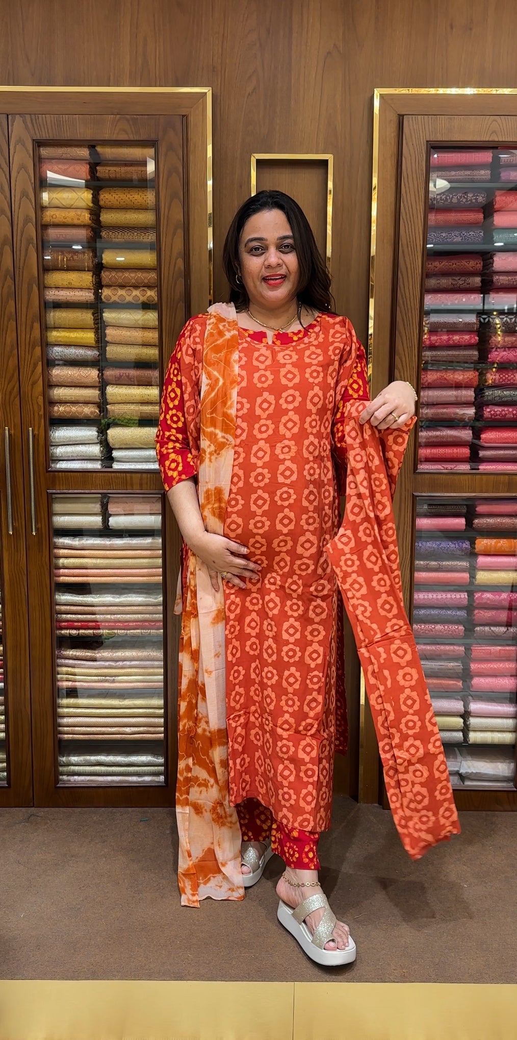 BATIK PRINTED UNSTITCHED SALWAR SUITS - IHA 23715