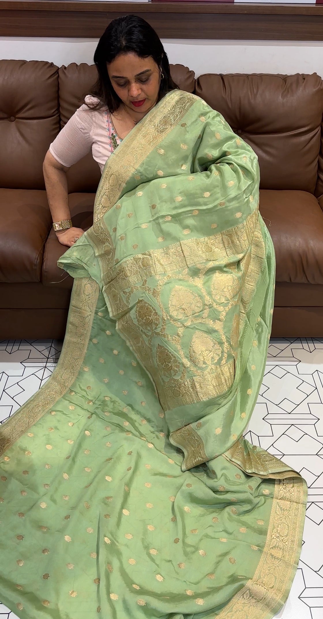PLATINUM CHIFFON SAREES - IHA 23314