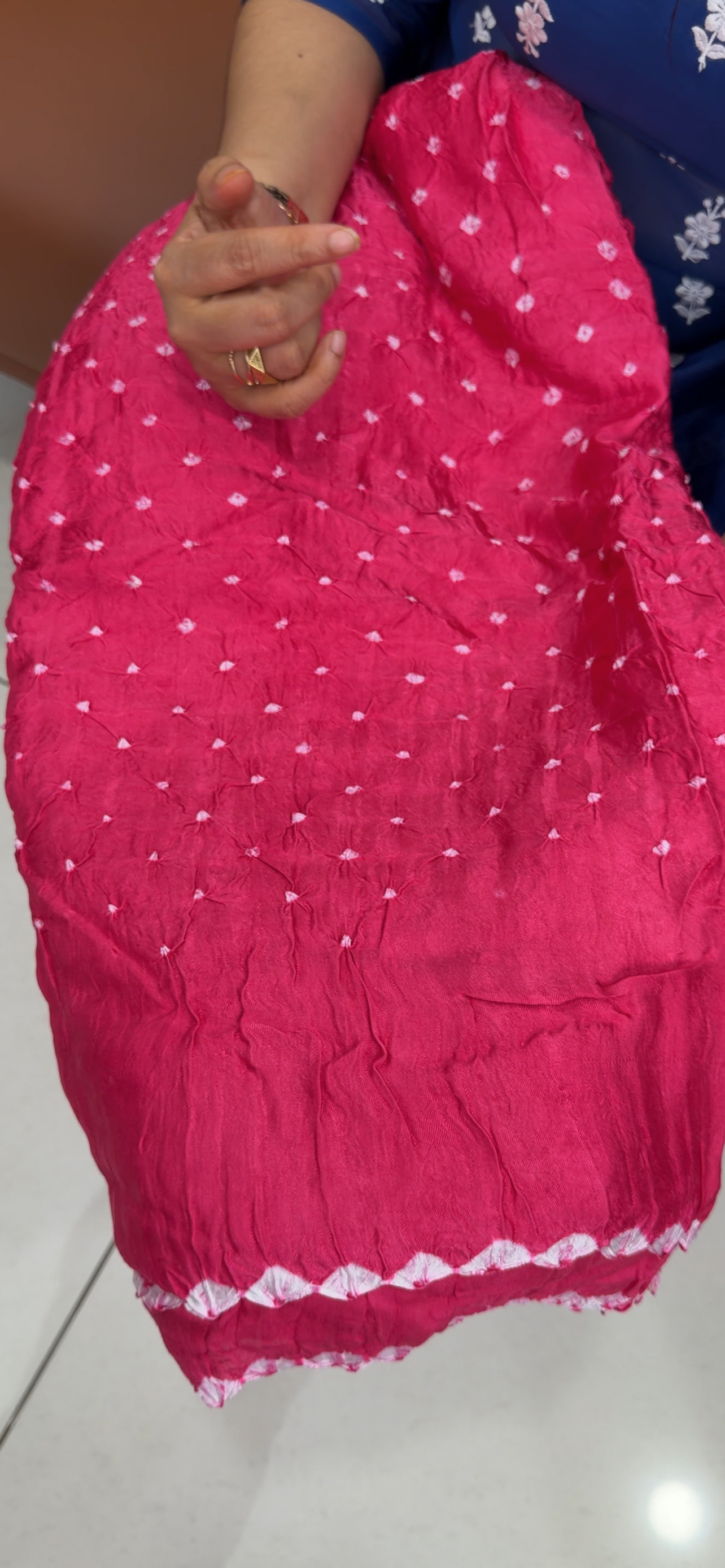 SILK BANDHEJ SAREES - IHA 33549