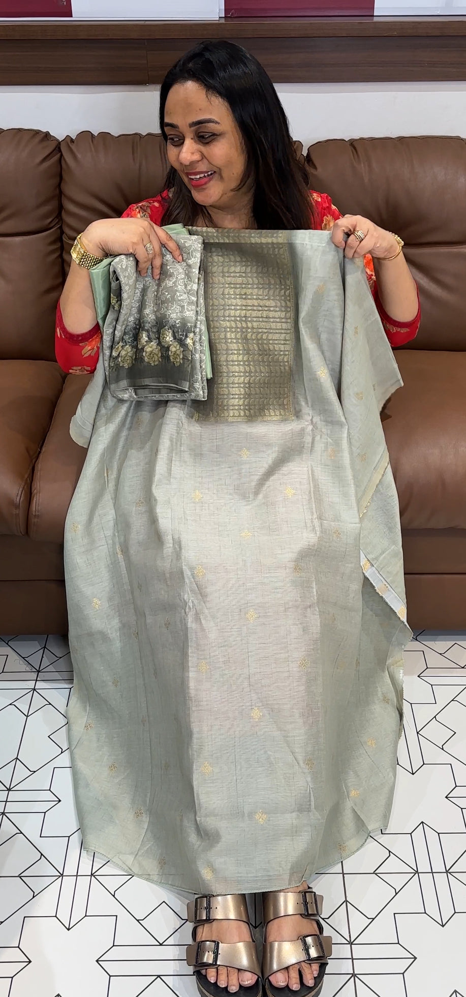 BANARASI UNSTITCHED SALWAR SUITS - IHA 23036