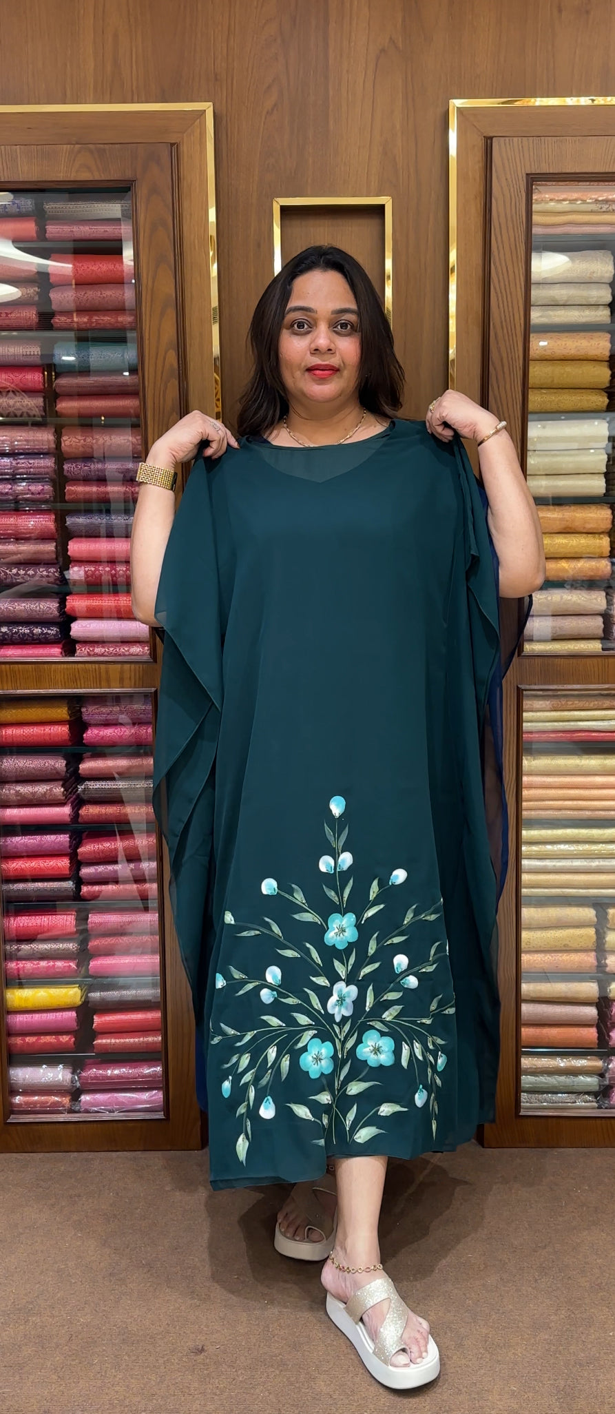 HAND PAINTED KAFTAN TOPS - IHA 24307