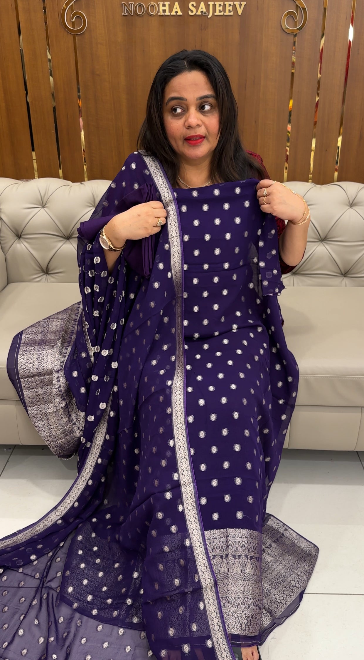 VISCOSE GEORGETTE UNSTITCHED SALWAR SUITS - IHA 26047