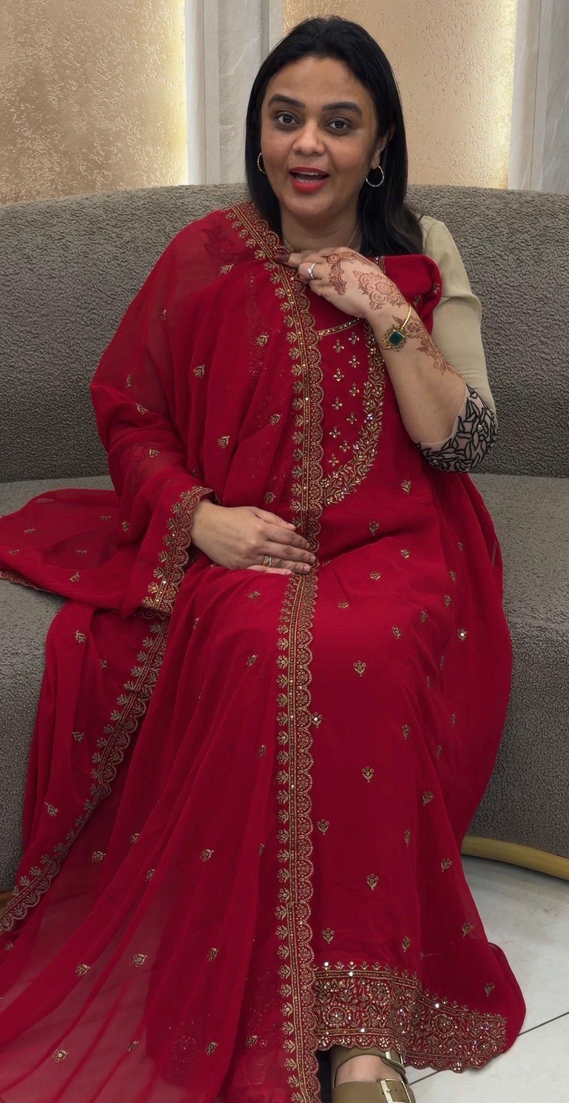 FAUX GEORGETTE UNSTITCHED SALWAR SUITS - IHA 32997