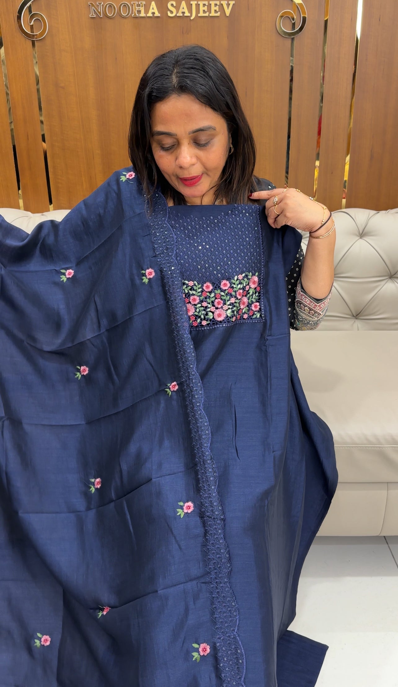 SEMI RAW SILK UNSTITCHED SALWAR SUITS - IHA 25983