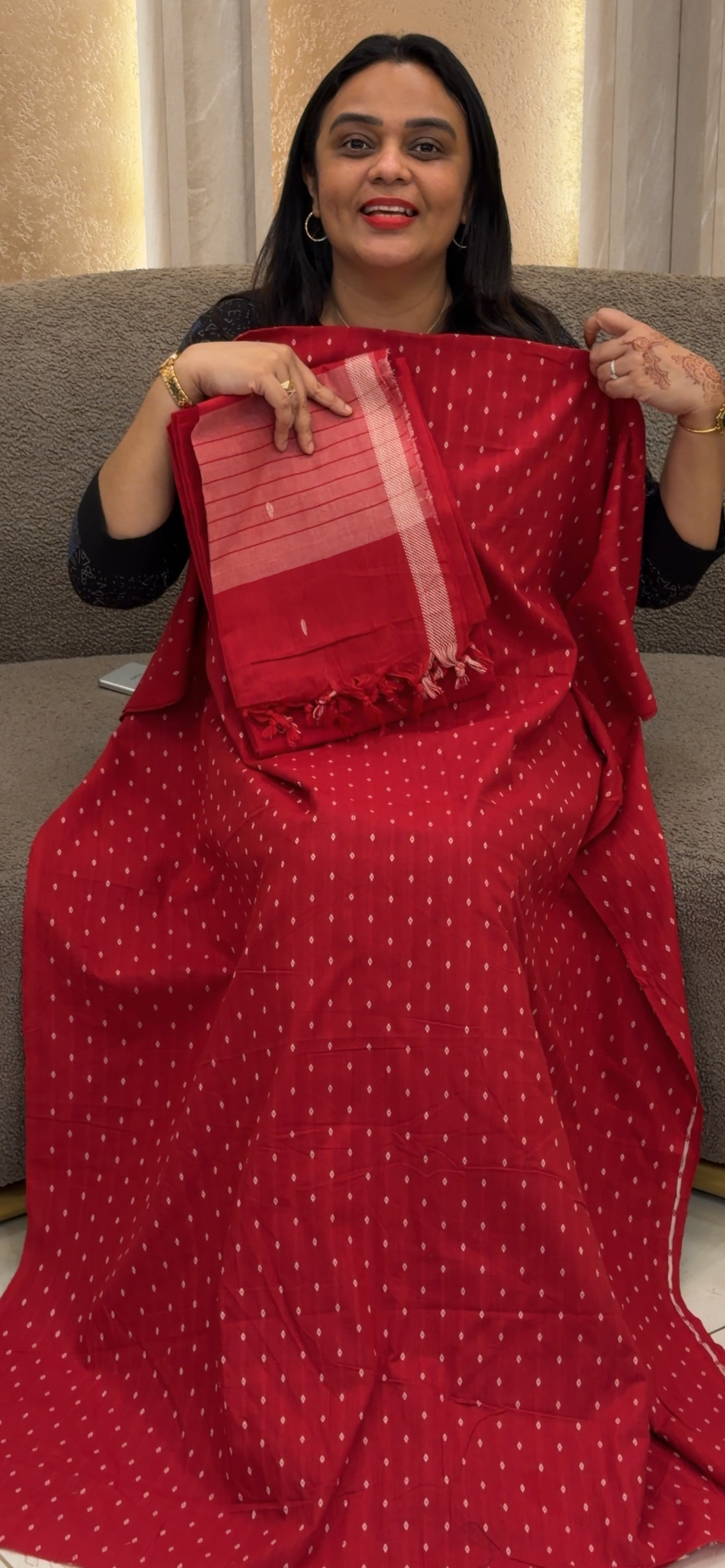HANDLOOM COTTON UNSTITCHED SALWAR SUITS - IHA 33079