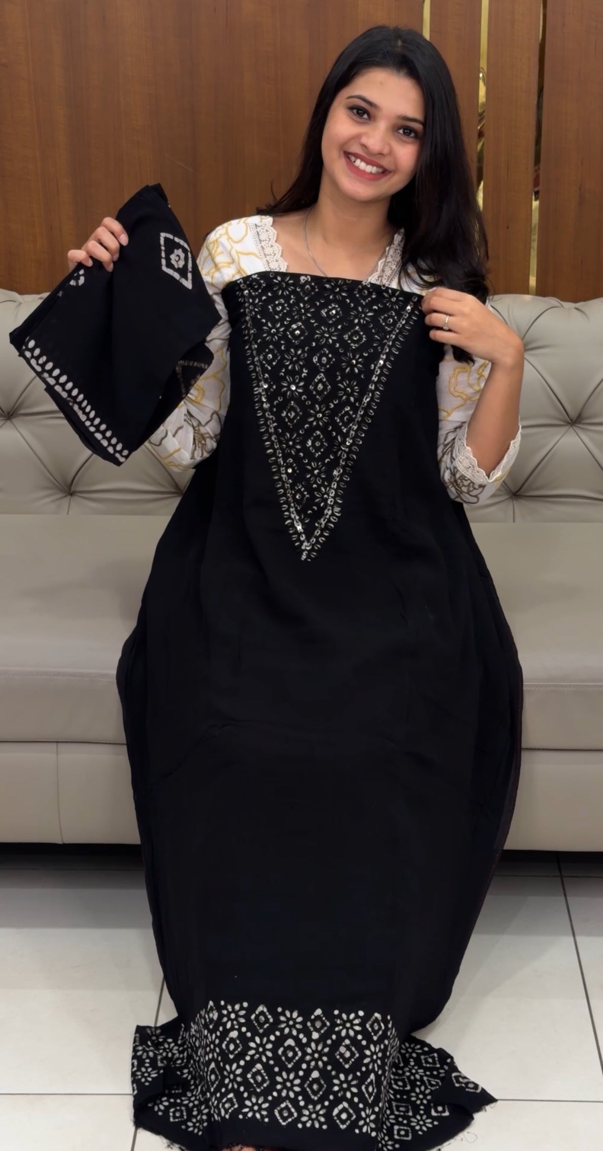 BATIK PRINTED UNSTITCHED SALWAR SUITS - IHA 30782