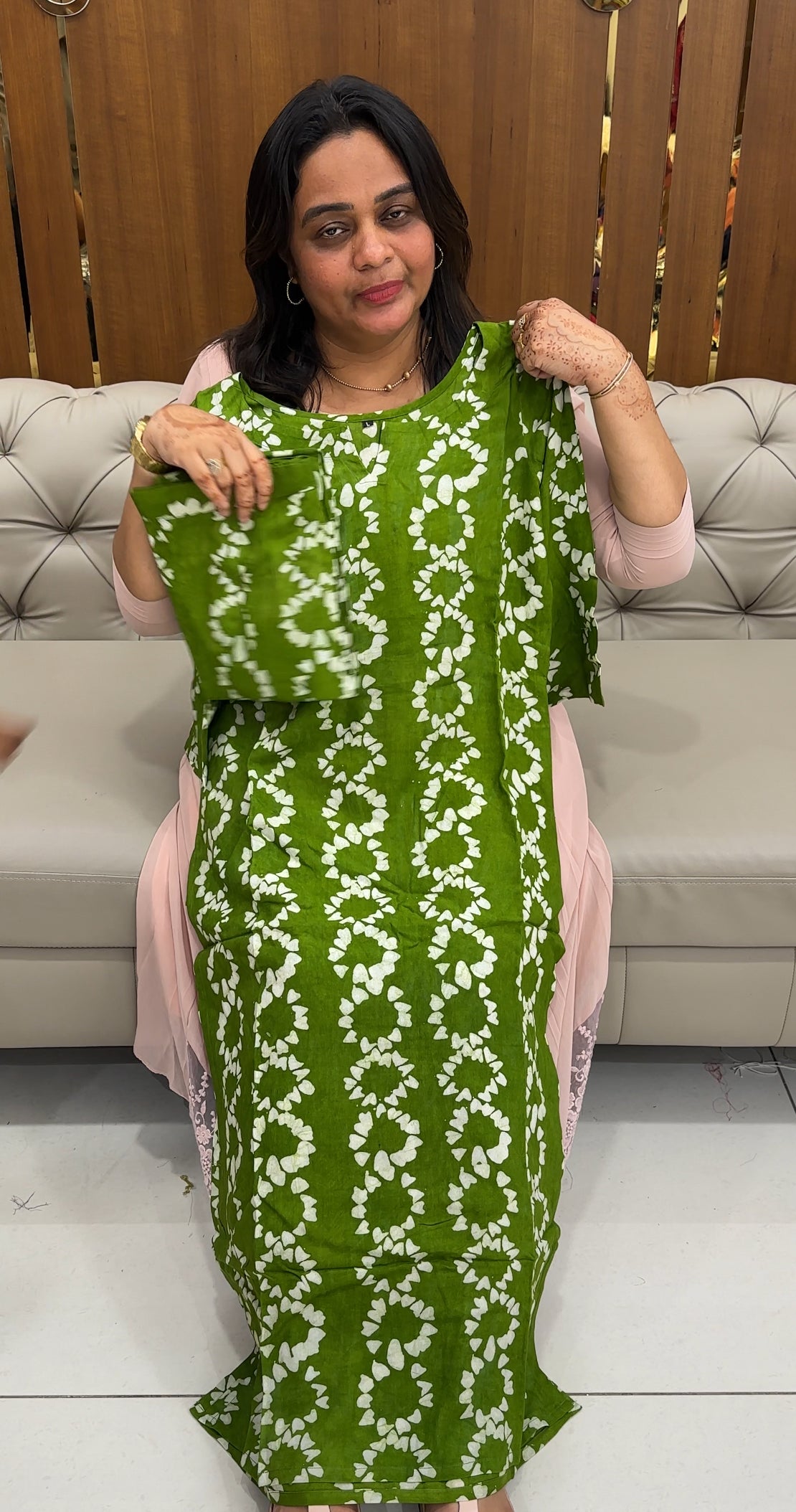 BATIK PRINTED TOP AND BOTTOM - IHA 27483