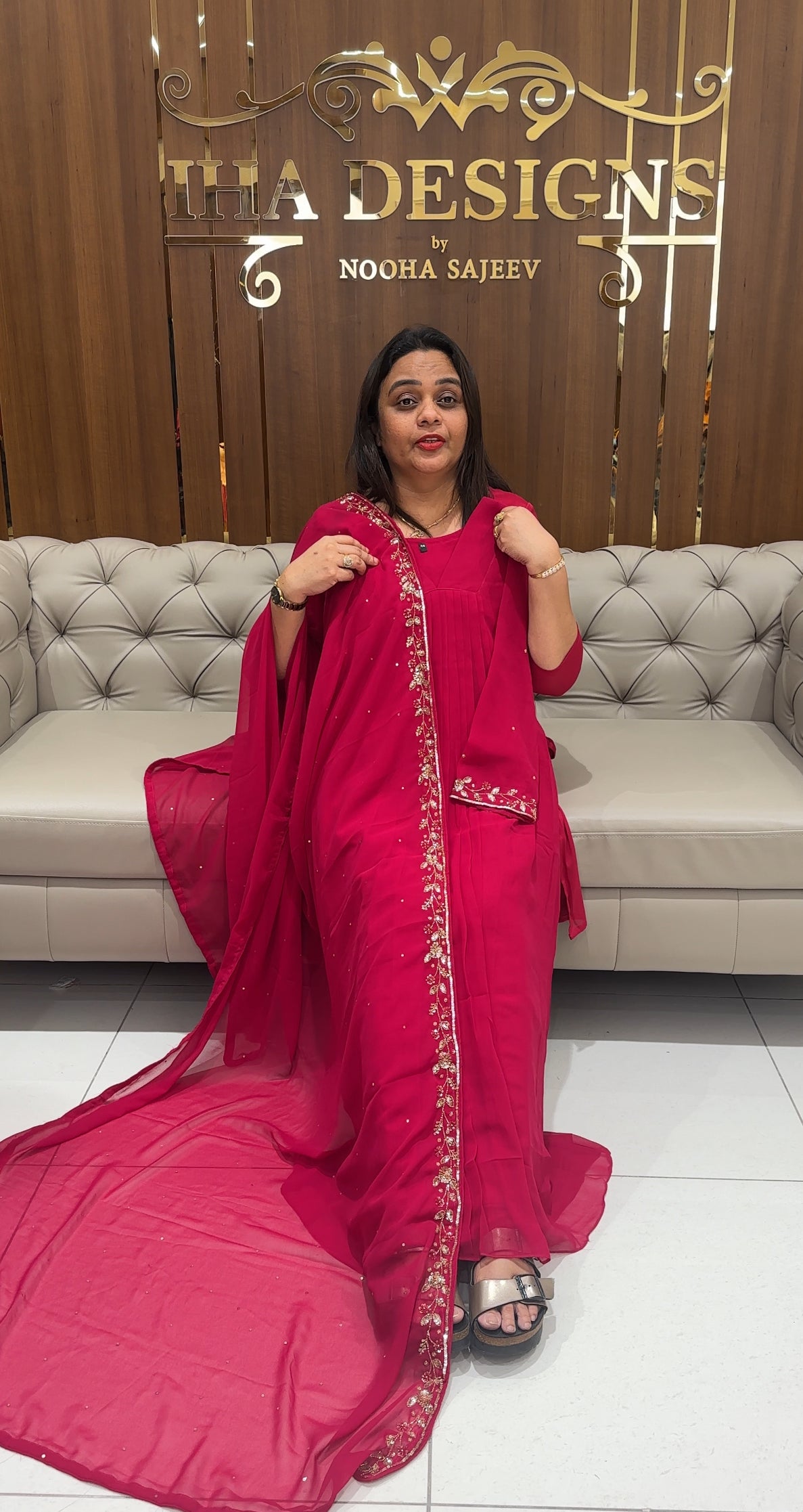 READY TO WEAR TOP AND DUPATTA - IHA 23260