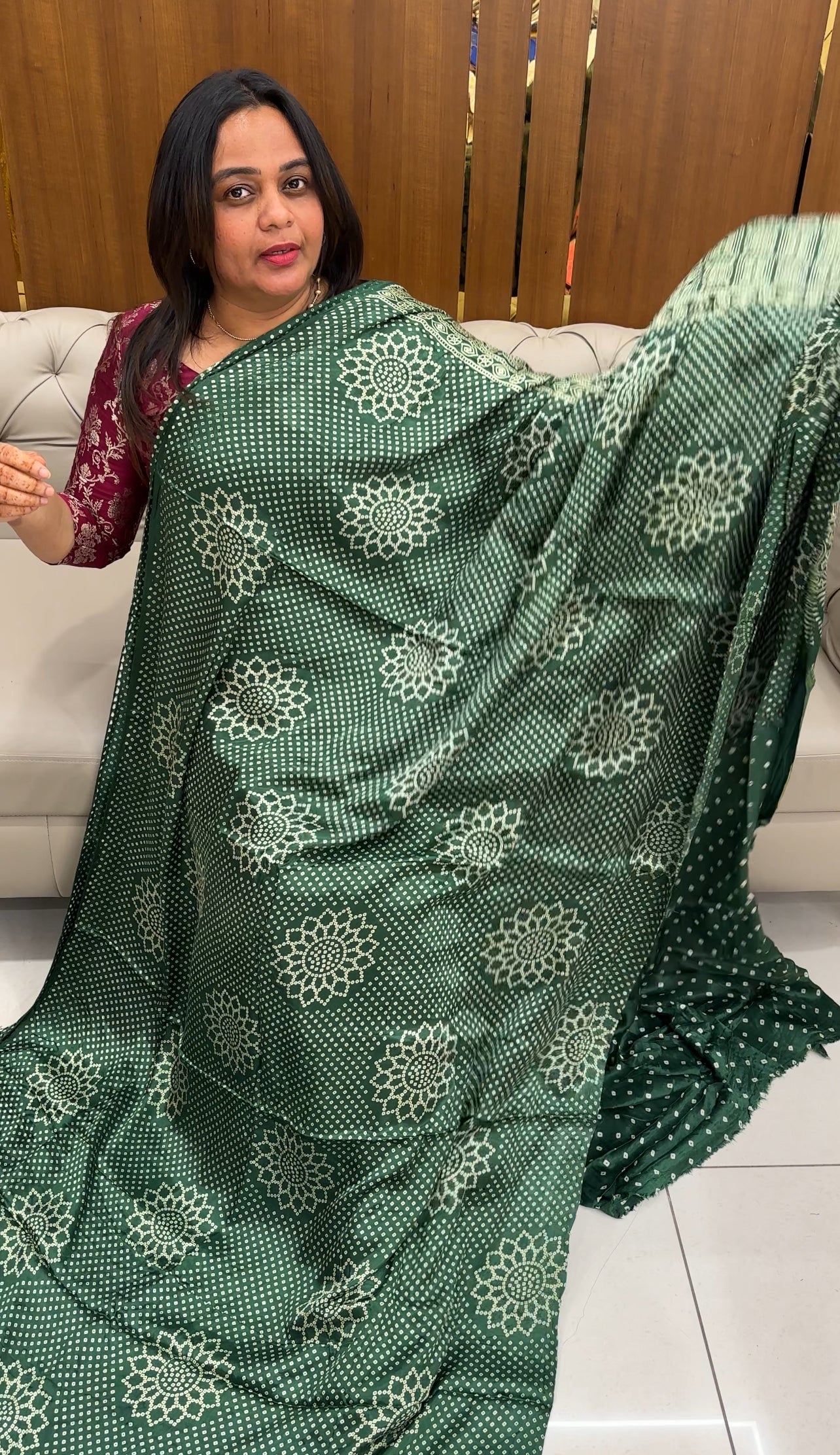 PRINTED MODAL SILK SAREES - IHA 27517