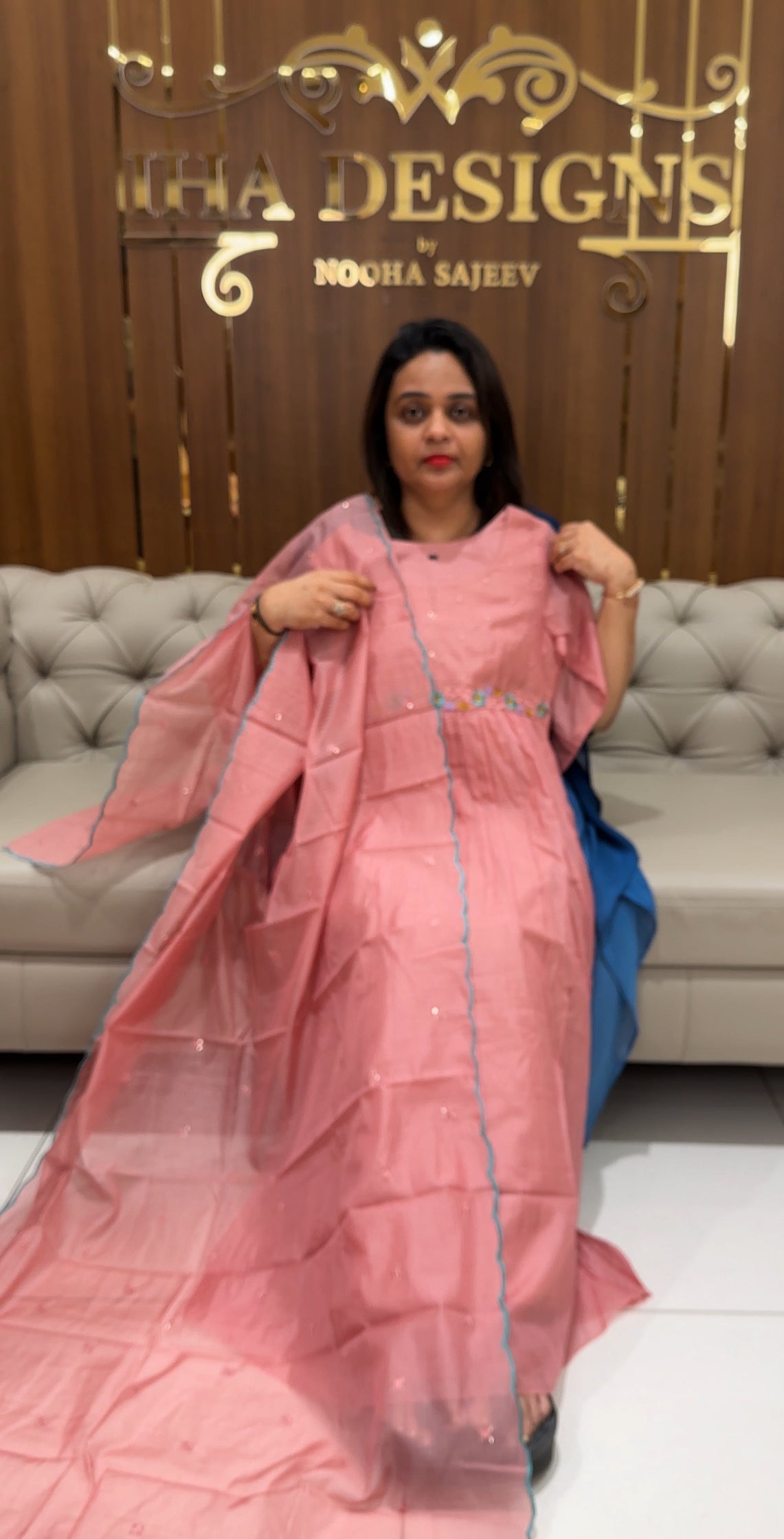 SILKY KOTA ALINE TOP AND DUPATTA - IHA 23901