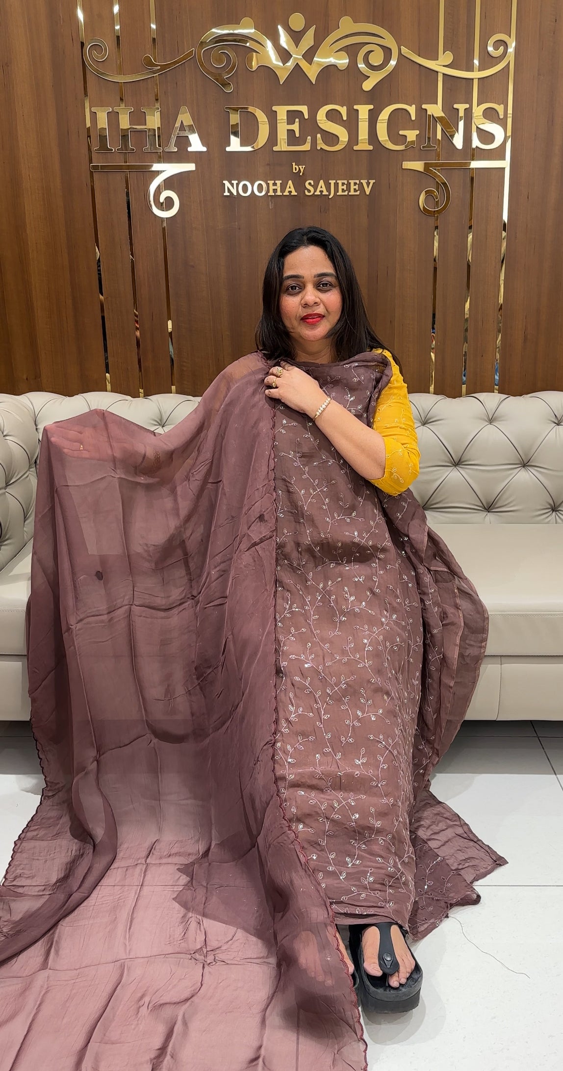 VISCOSE ORGANZA UNSTITCHED SALWAR SUITS - IHA 23324