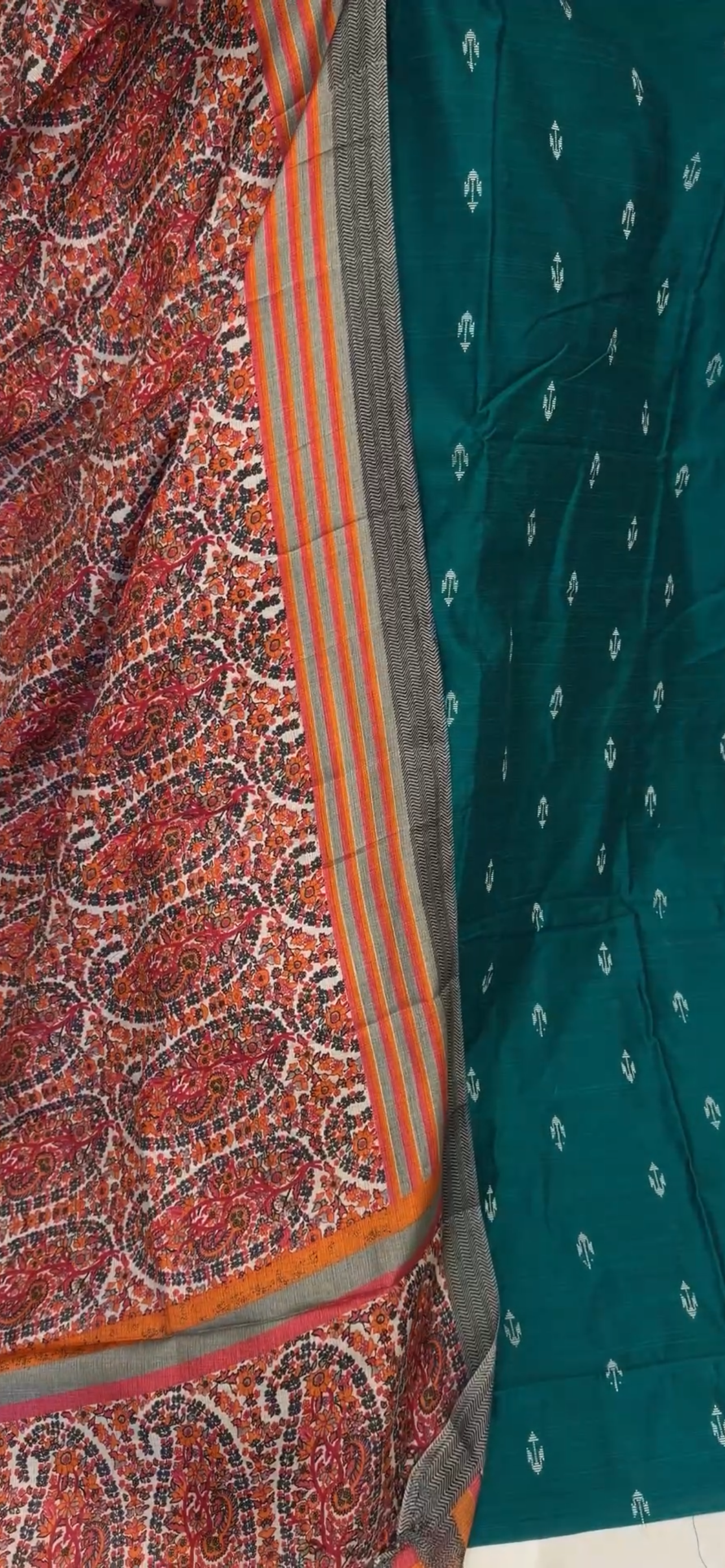 SLUB SILK UNSTITCHED SALWAR SUITS - IHA 33276