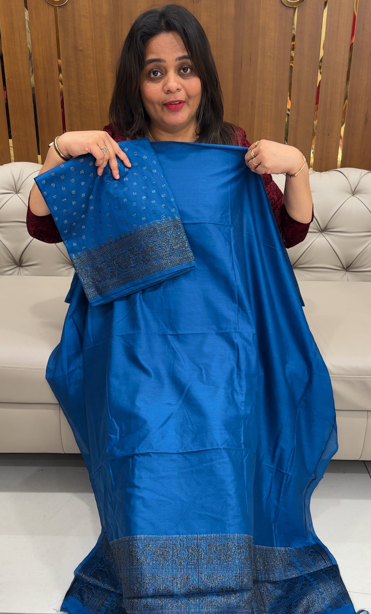 BANARASI UNSTITECHED SALWAR SUITS - IHA 25955
