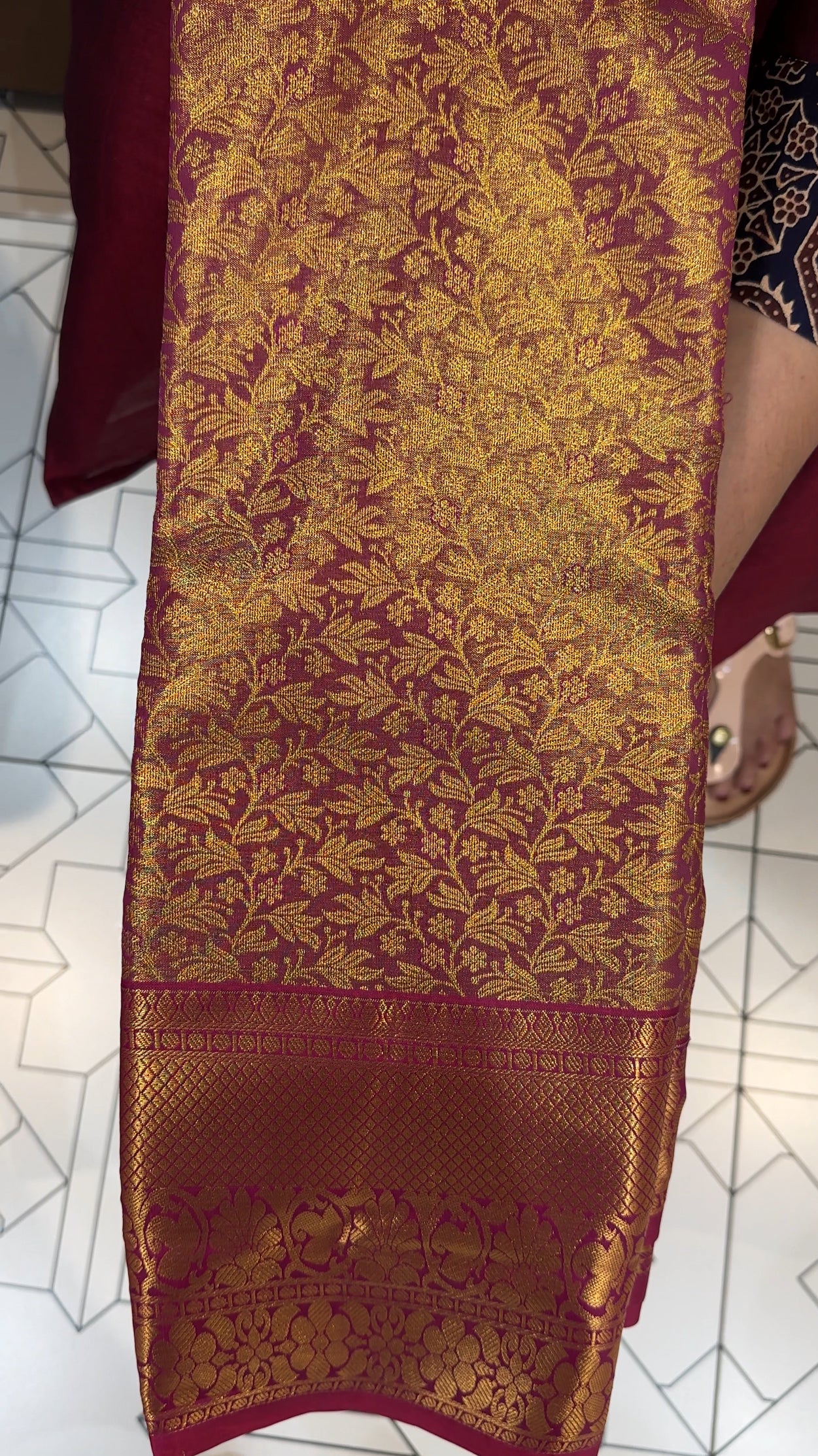 SEMI TISSUE KANCHIPURAM SAREES - IHA 27858