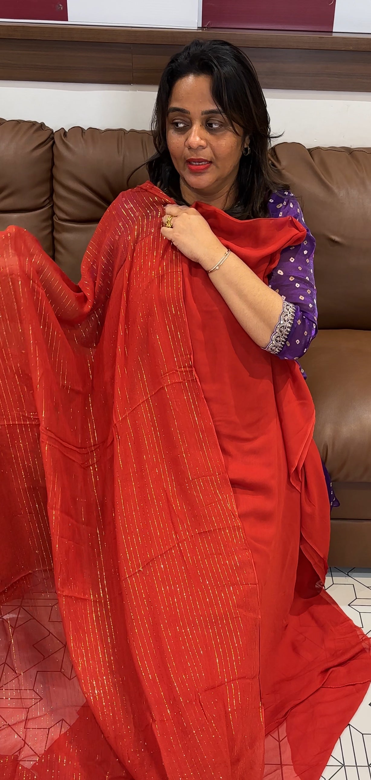 GEORGETTE UNSTITCHED SALWAR SUITS - IHA 25436