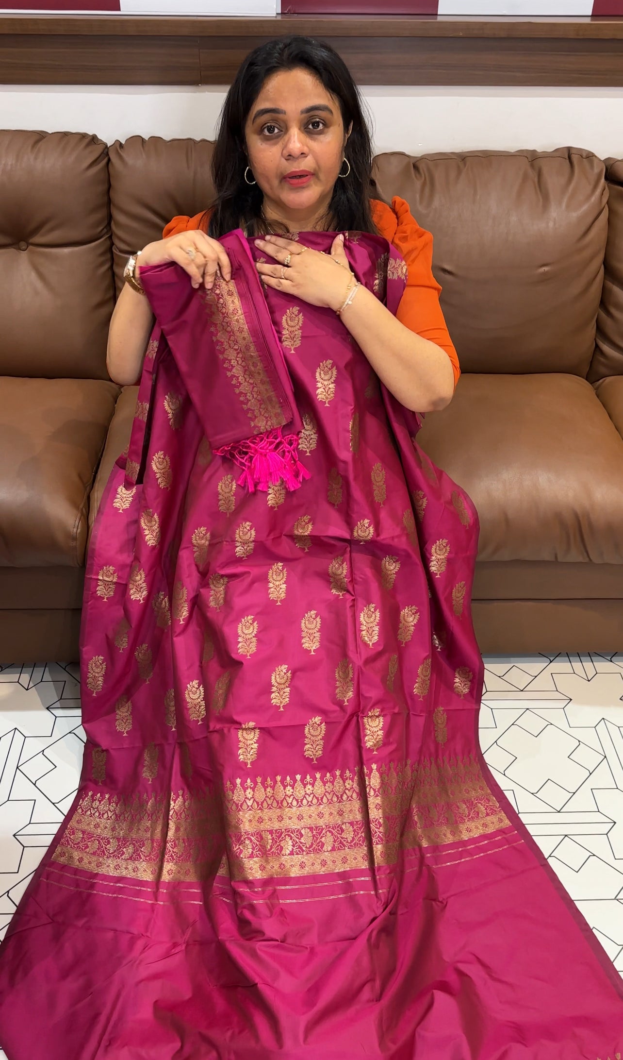 SEMI BANARASI USNTITCHED SALWAR SUITS - IHA 26457