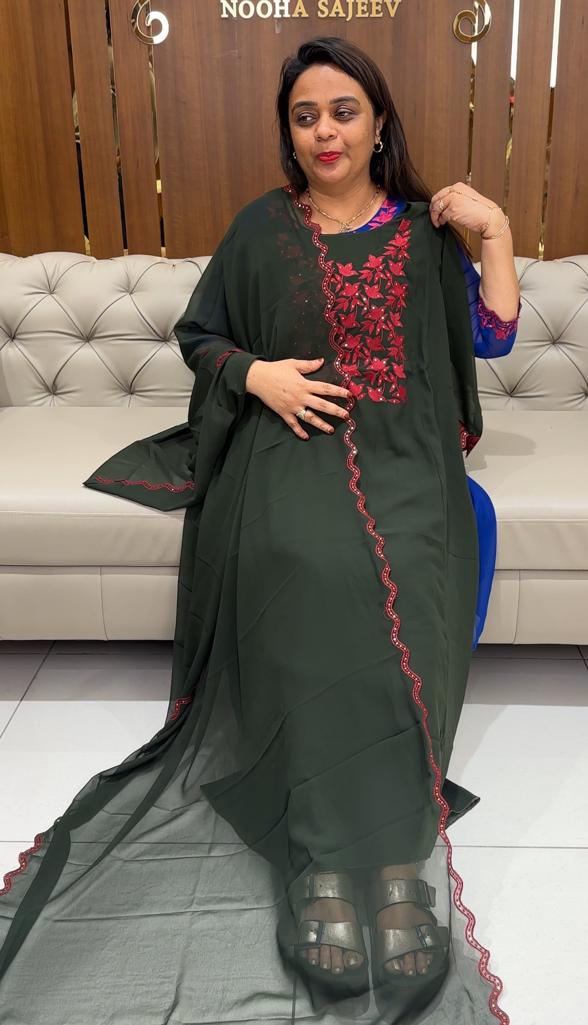 FORWARD LONG ALINE TOP AND DUPATTA - IHA 24224