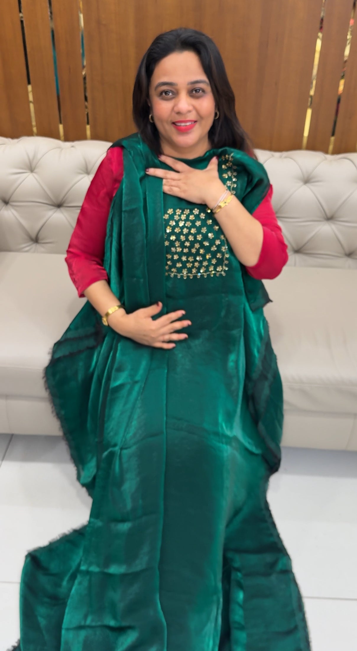 IHA'S IN-HOUSE HAND WORKED UNSTITCHED SALWAR SUITS - IHA 25705
