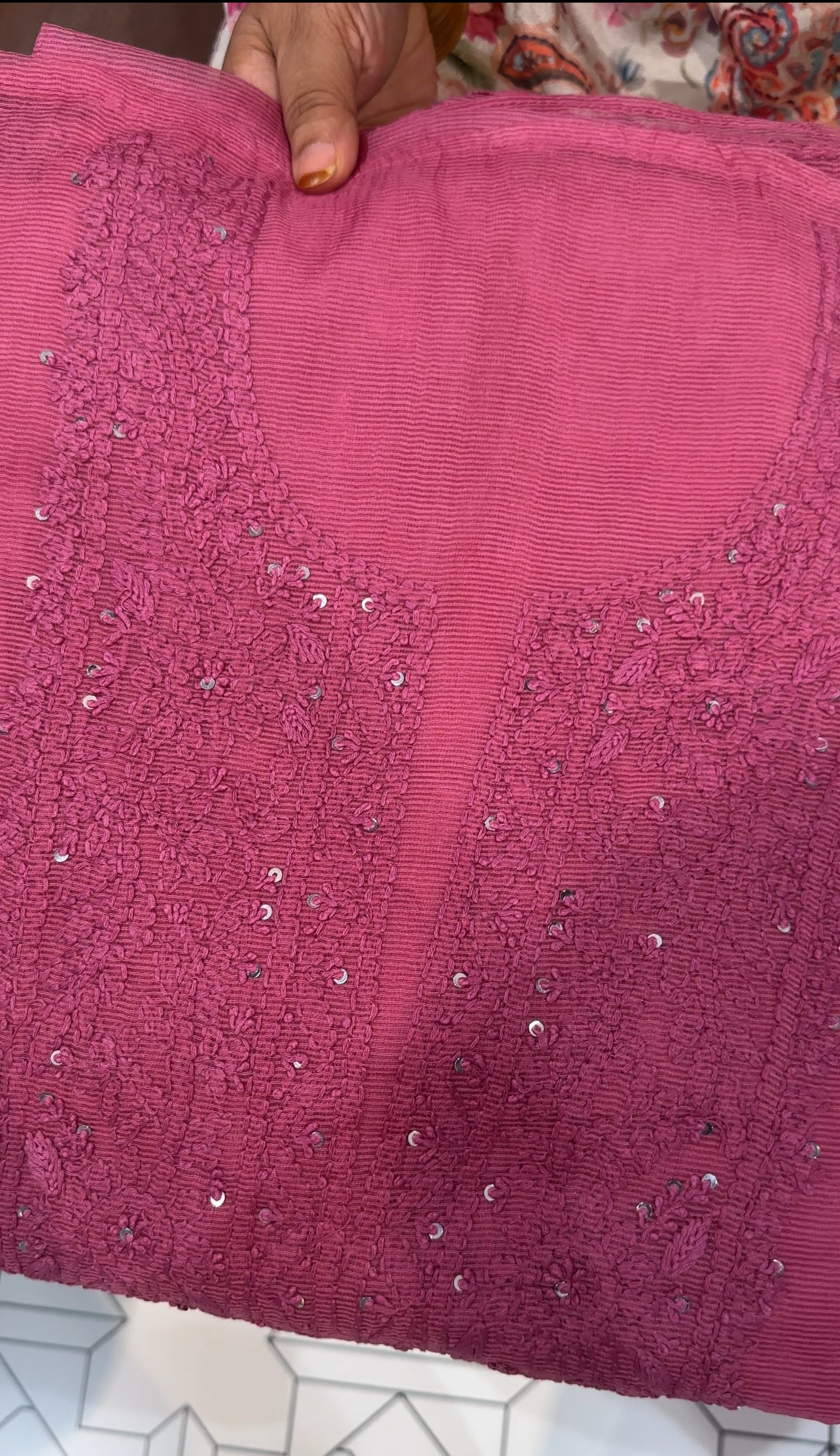 LUCKNOWI CHIKANKARI UNSTITCHED SALWAR SUITS - IHA 26150