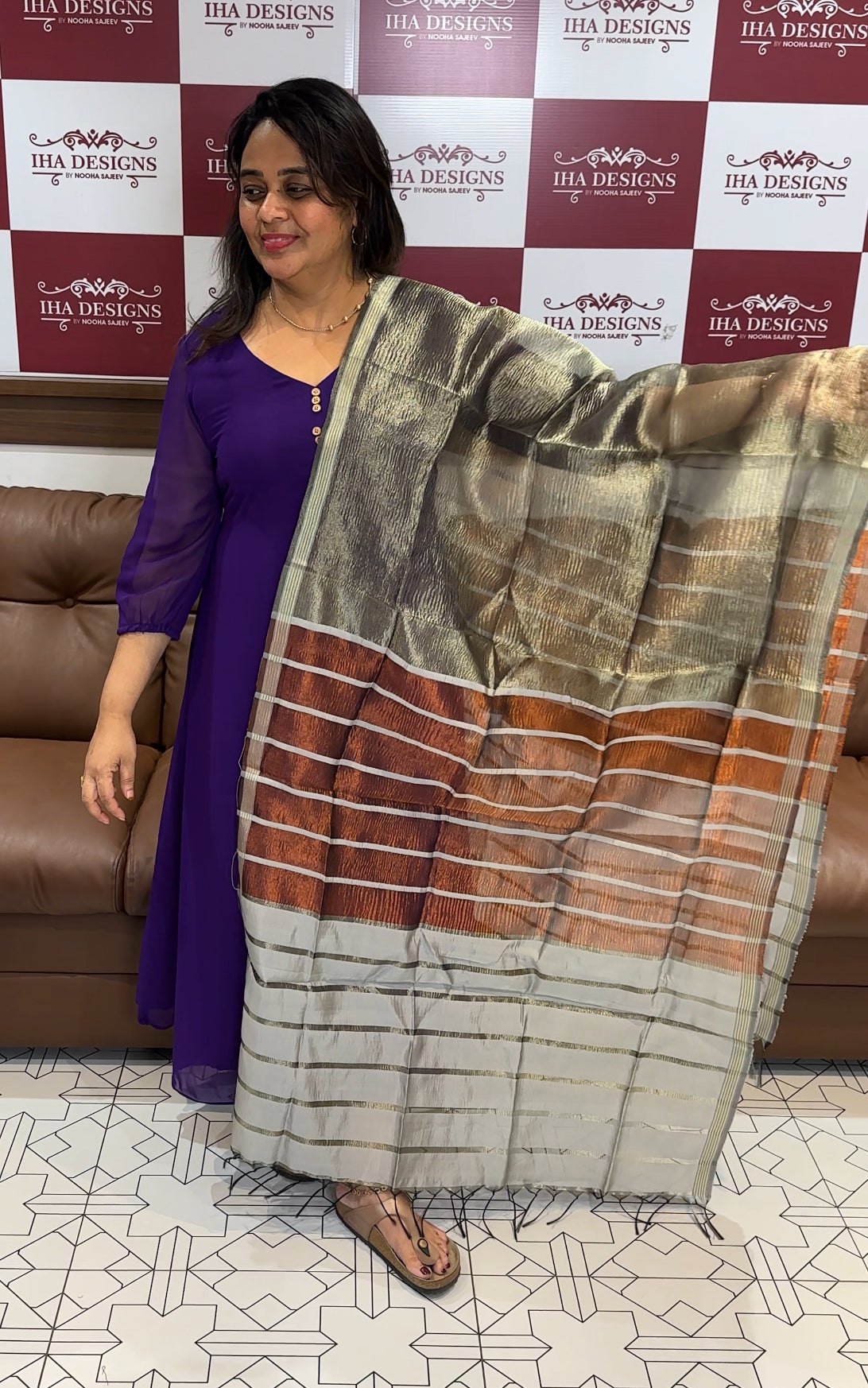 CRUSHED BANARASI DUPATTA - IHA 26229