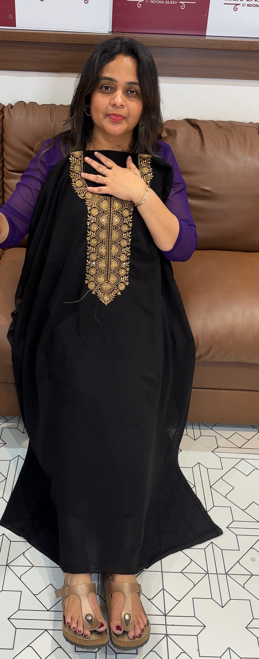 HAND WORKED UNSTITCHED SALWAR SUITS - IHA 26179
