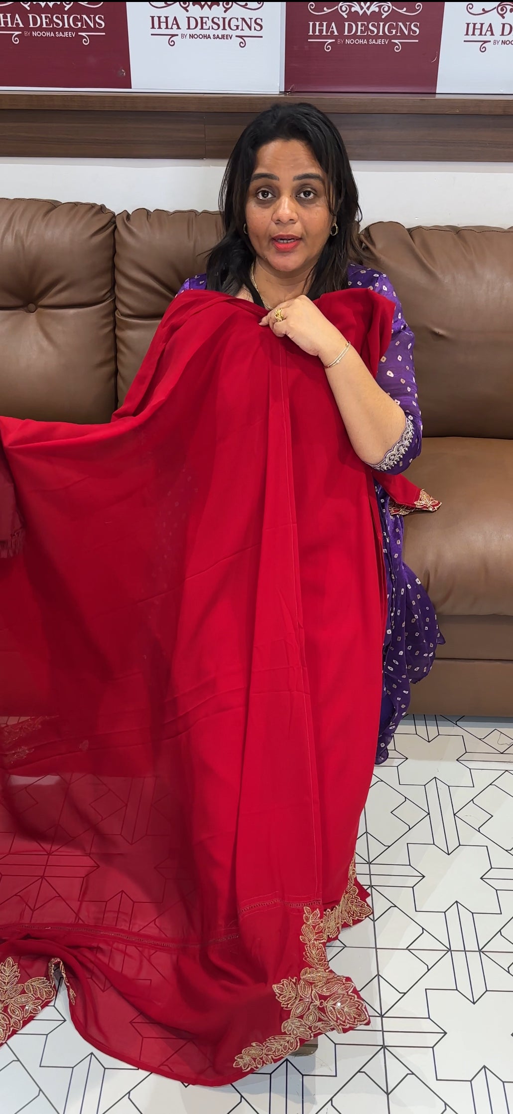 PARTY WEAR TOP, BOTTOM AND DUPATTA - IHA 25443