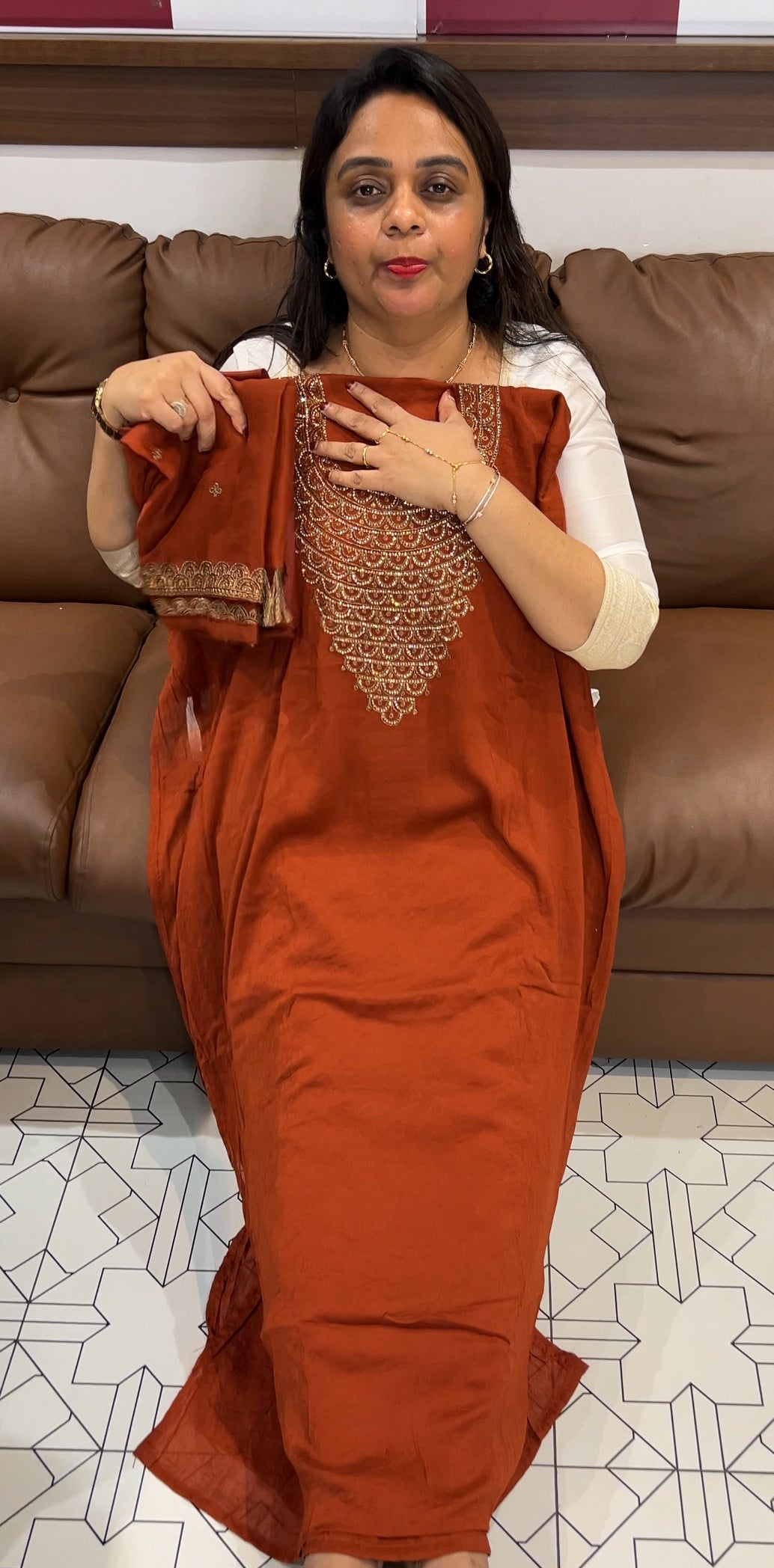 SEMI RAW SILK UNSTITCHED SALWAR SUITS - IHA 24278